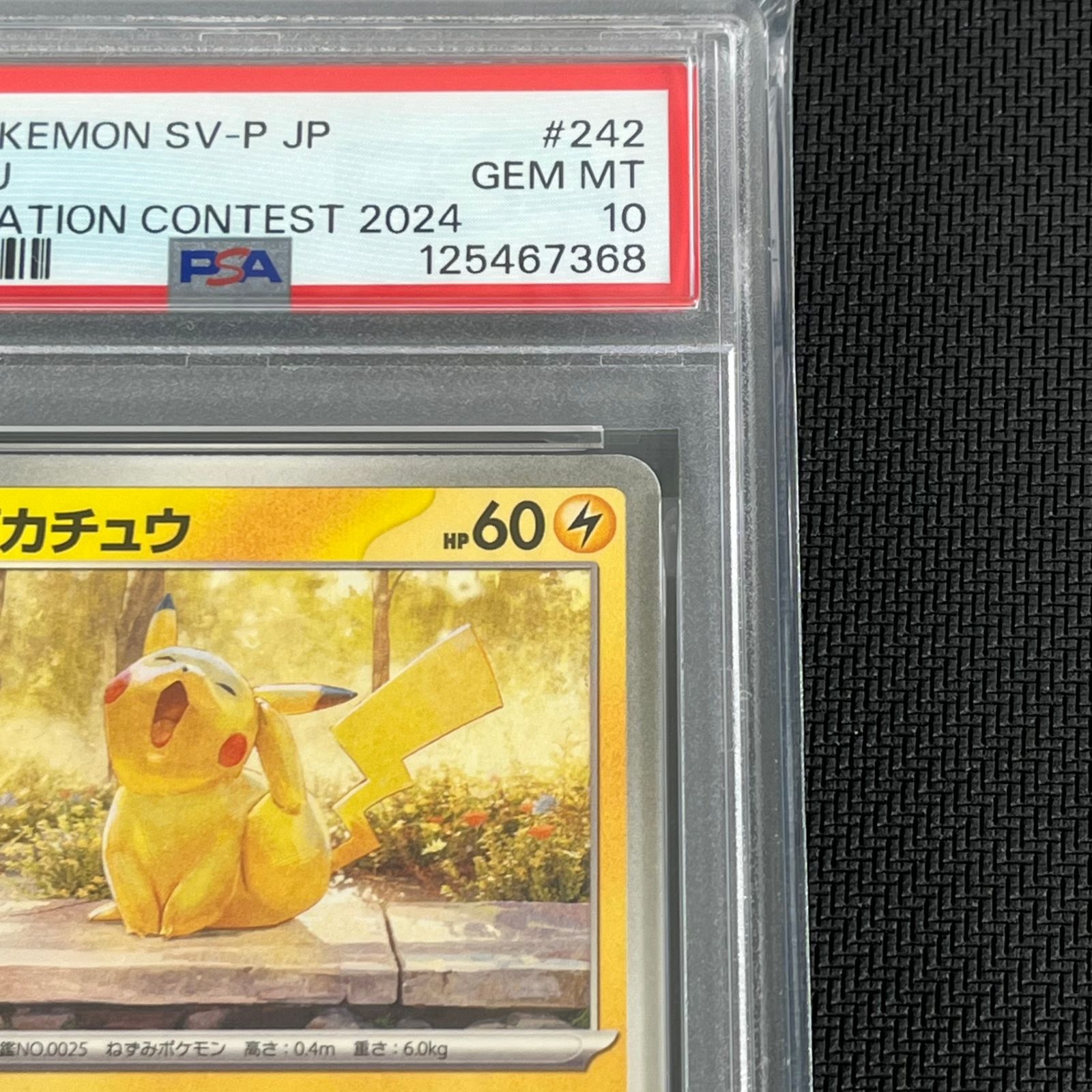 PSA10 ポケカ ピカチュウ PROMO プロモ 242/SV-P illustration contest