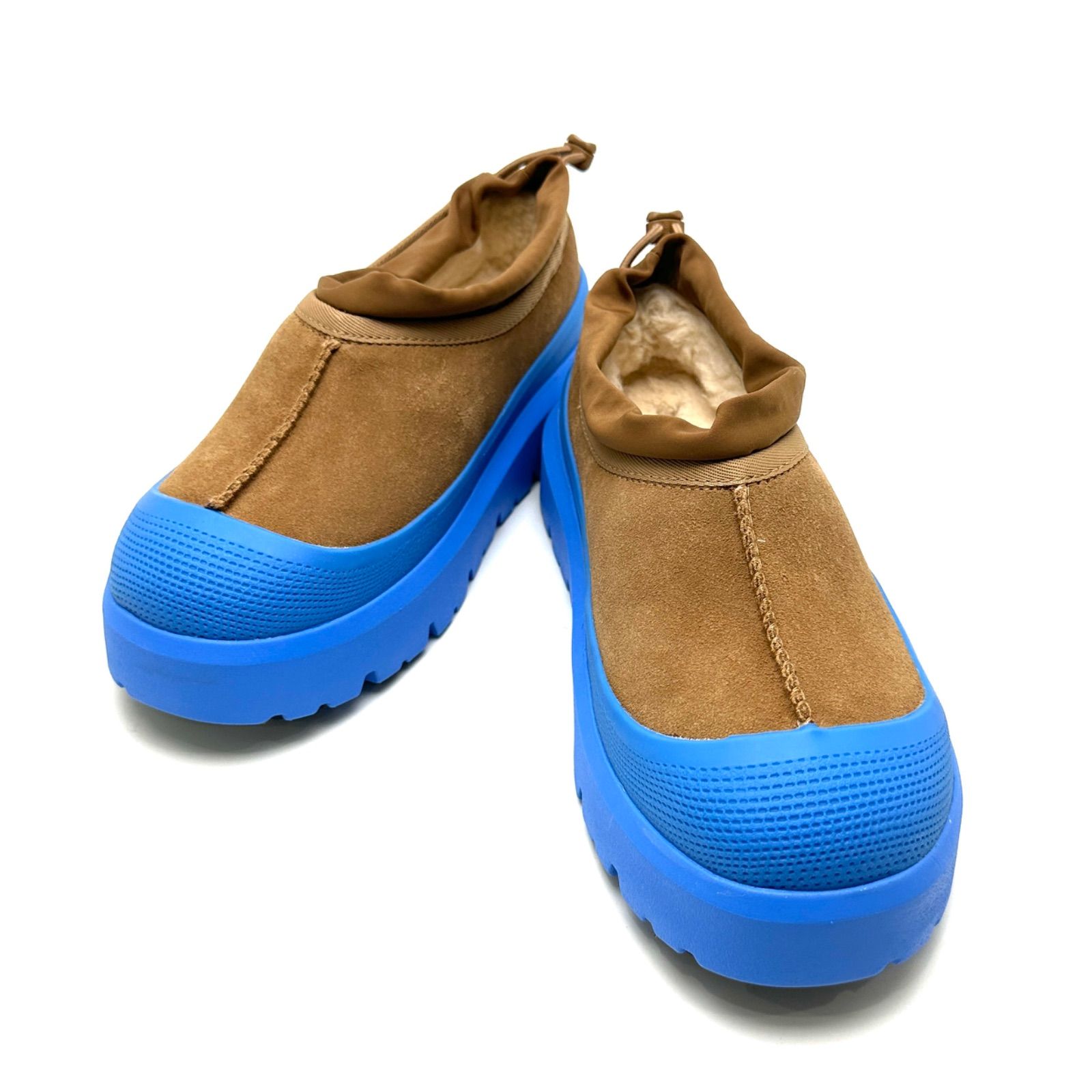 元住吉 1144096 タスマン ウェザー ハイブリッド レインシューズ スリッポン US 8 JP 26 0 cm ベージュ ブルー 系 メンズ