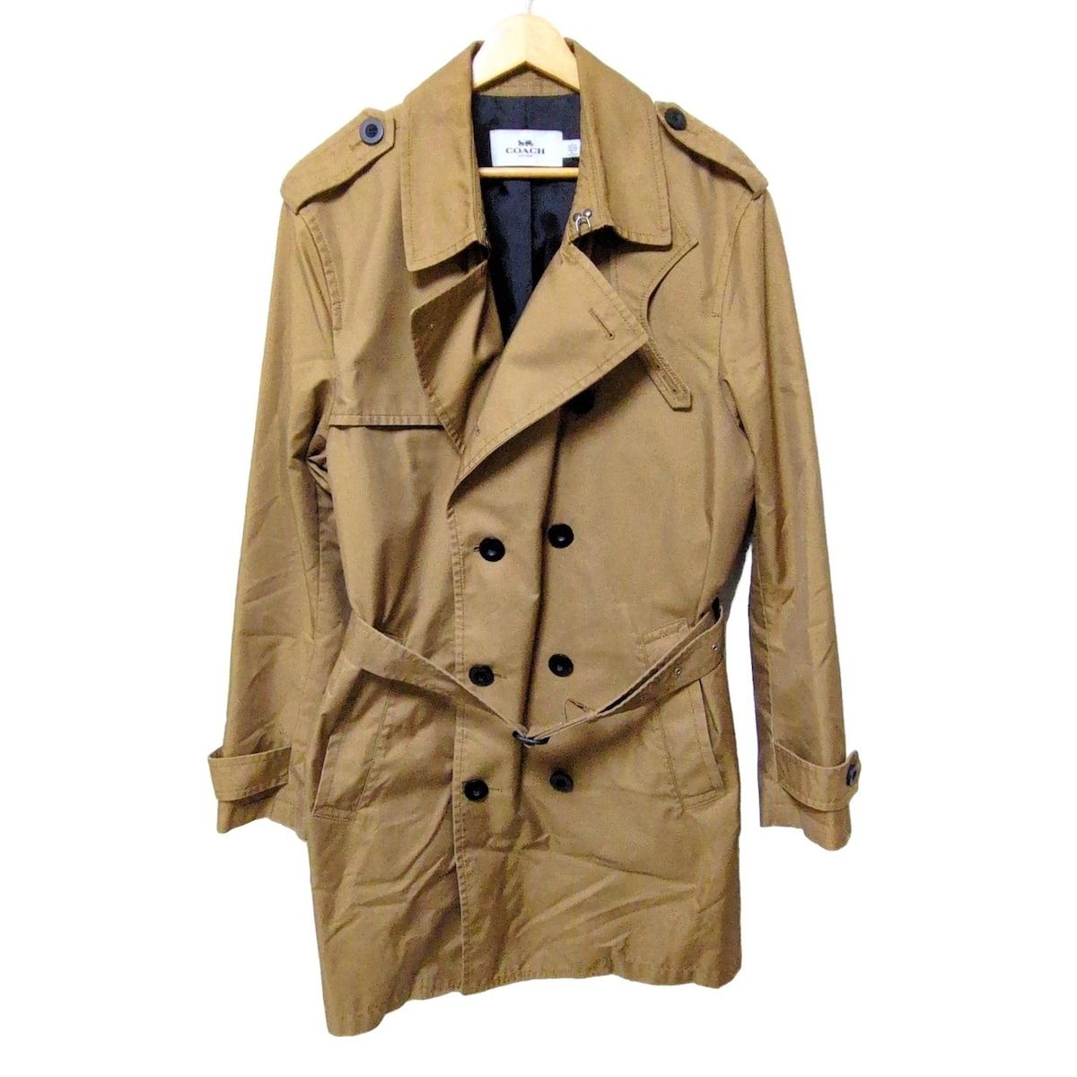 COACH(コーチ) トレンチコート サイズL L メンズ - F87431 ベージュ