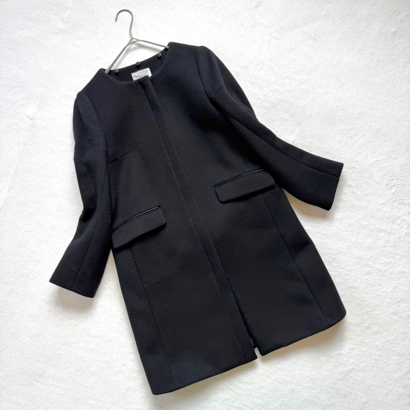 極美品・38✨イエナ 二重織り シャルムフード コクーン コート ノー