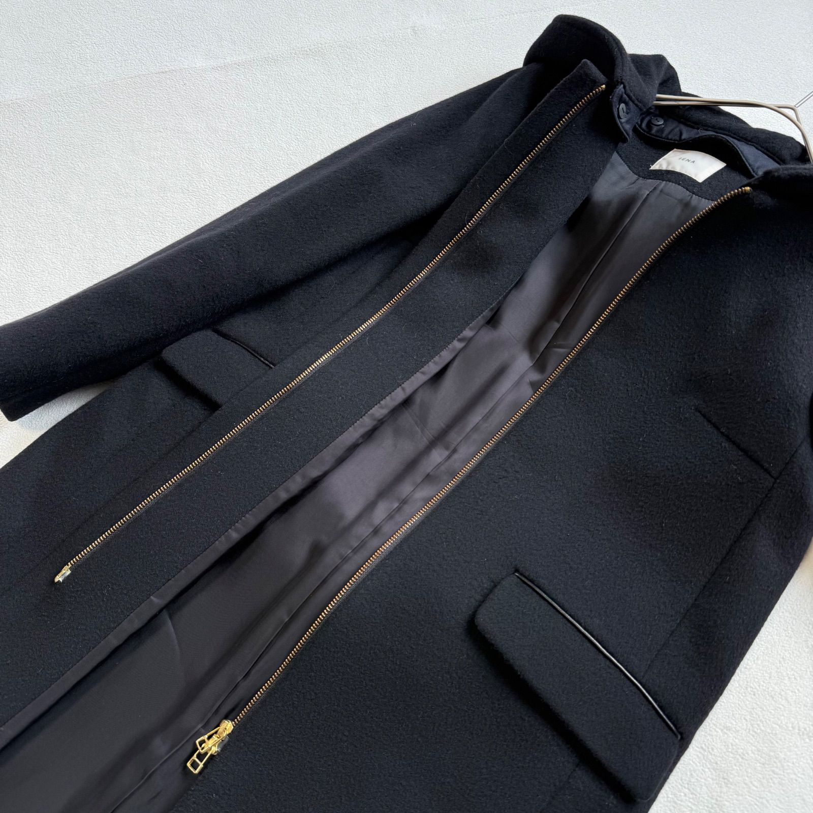 極美品・38✨イエナ 二重織り シャルムフード コクーン コート ノー