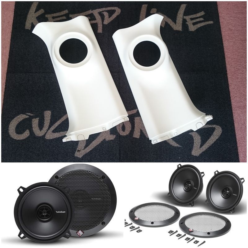 200系 ハイエース Dピラー 5インチスピーカー フルセット ワイドボディー用 ナローボディ用 シートベルト無しタイプ