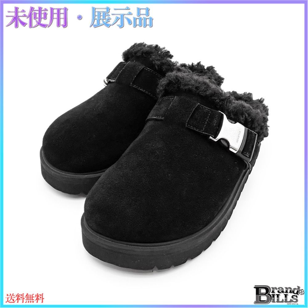 モンクレール MON MULE モンミュール ボアミュール ムートン レディース アパレル スウェード ブラック 4 C 70500 ♥品