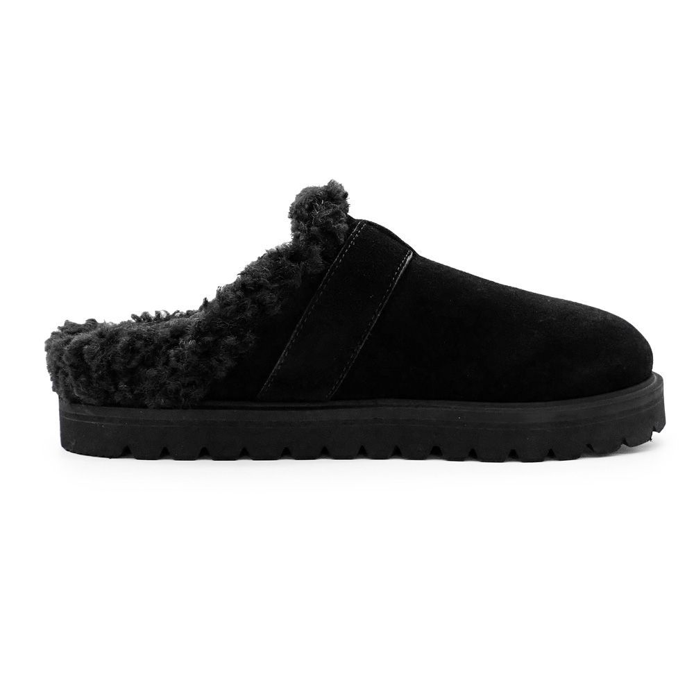  モンクレール MON MULE モンミュール ボアミュール ムートン レディース アパレル スウェード ブラック 4 C 70500 ミュール サンダル ミュール