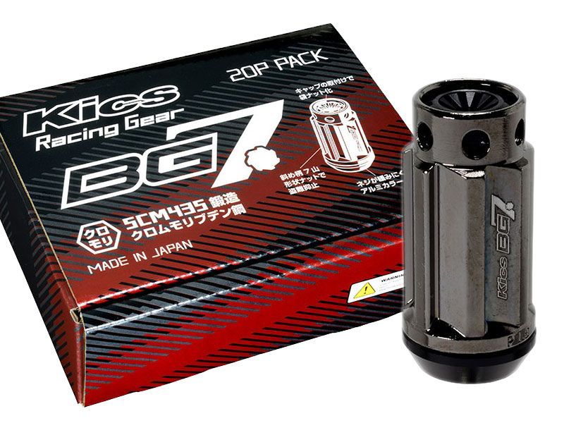 KYO EI キックス BG 7 ホイールナット 樹脂キャップ付き M 12 P 1 5 or 25 グロリアスブラック