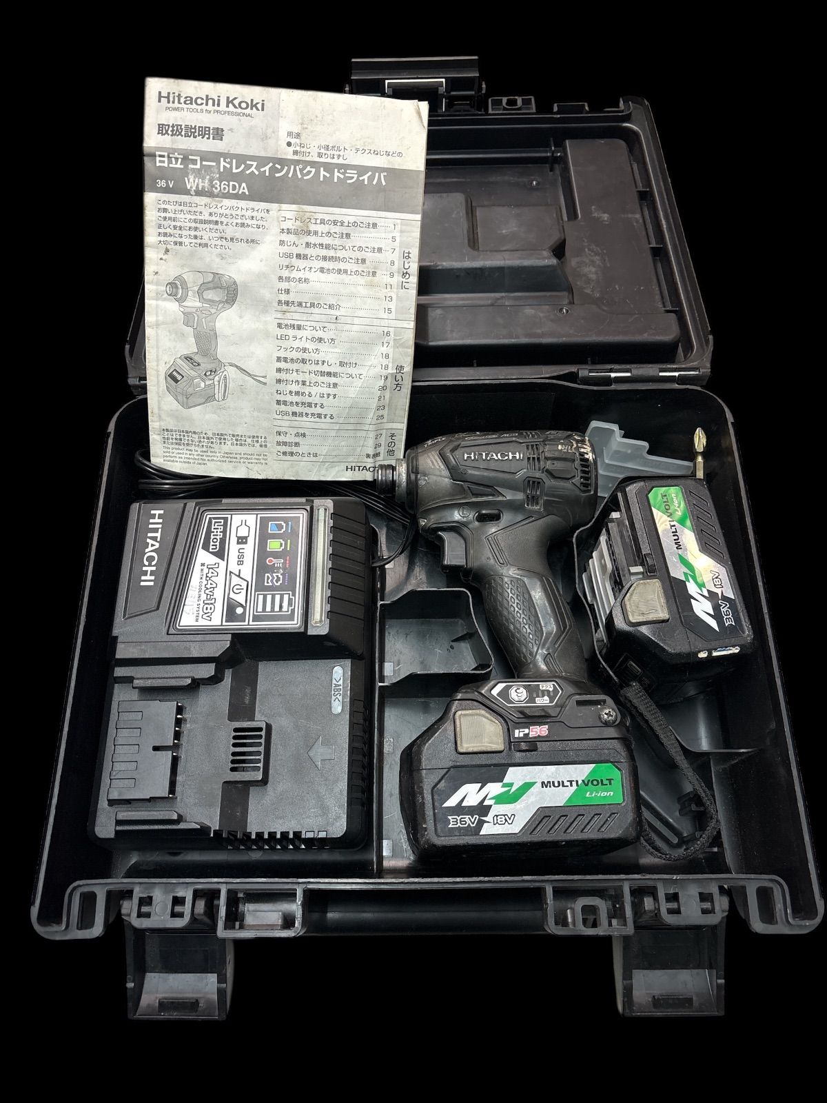 HITACHI ハイコーキ36 vインパクトドライバWH 36 DA 品 HIKOKI