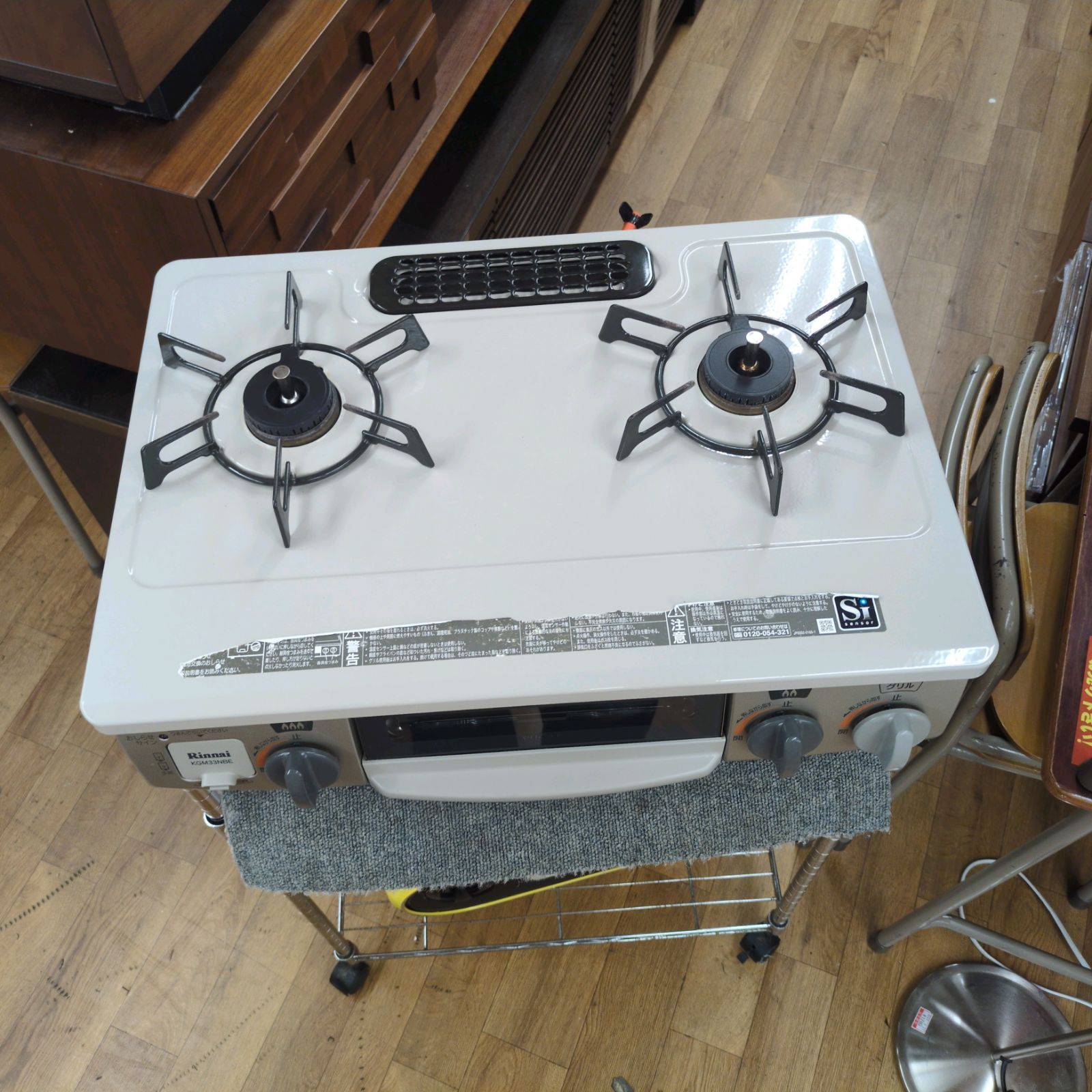 J014 ☆排気グリル使用感有り☆Rinnai☆2016年製☆LPガスコンロ☆水
