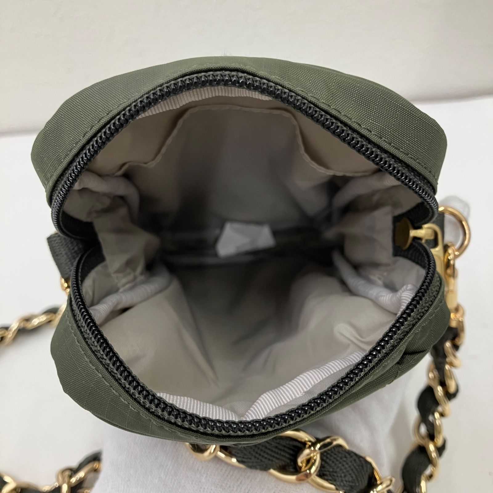 6618 LeSportsac レスポートサック ダークオリーブチェーンキルト 