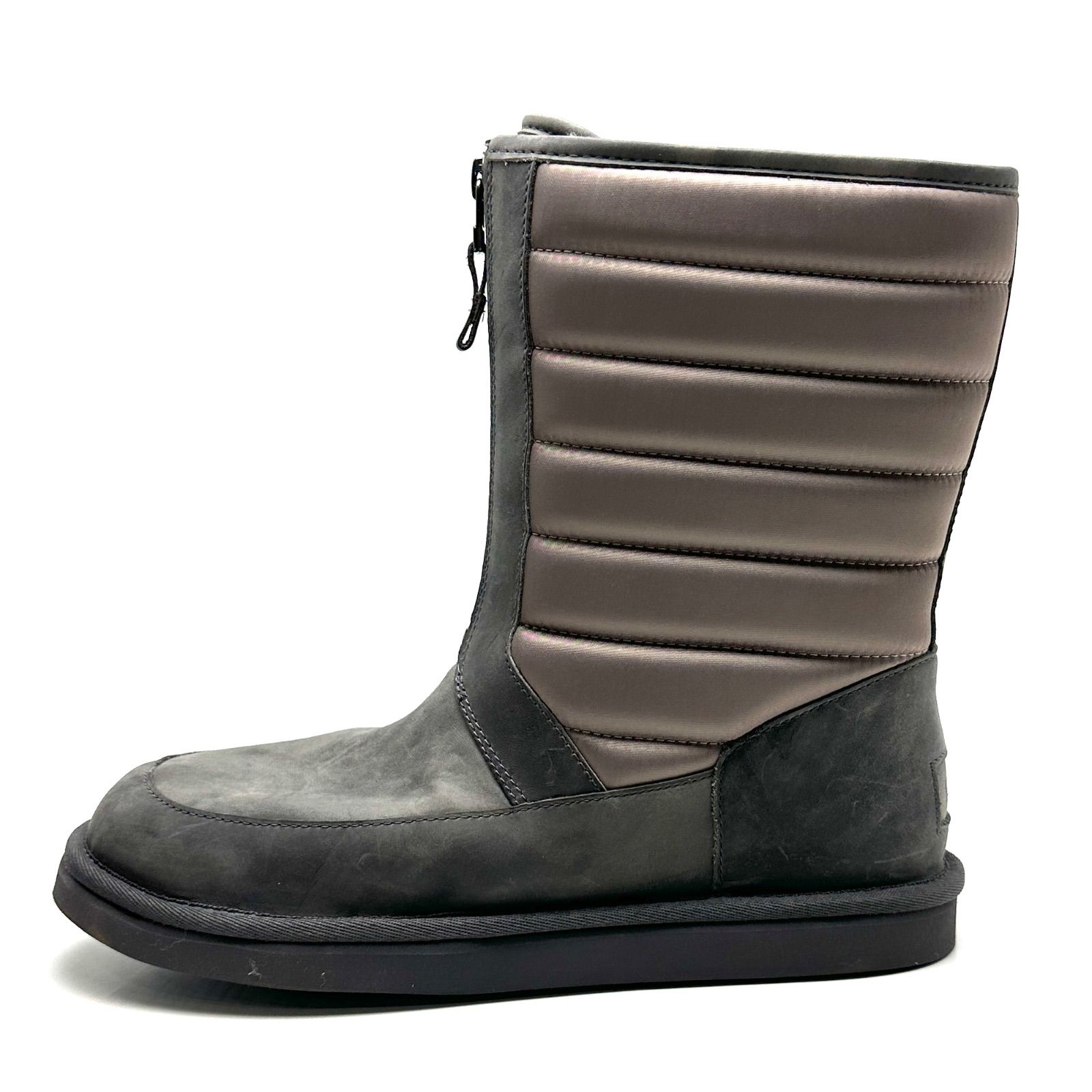 元住吉 UGG アグ 1013292 ZAIRE ザイル スノーブーツ ムートン ショートブーツ 裏ボア ナイロン グレー US 9 JP 26 0 cm