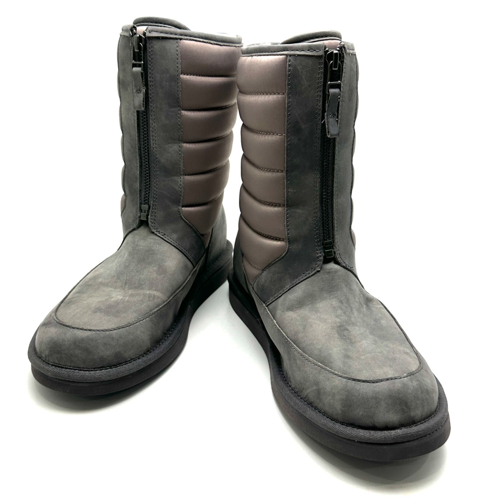 元住吉 UGG アグ 1013292 ZAIRE ザイル スノーブーツ ムートン ショートブーツ 裏ボア ナイロン グレー US 9 JP 26 0 cm