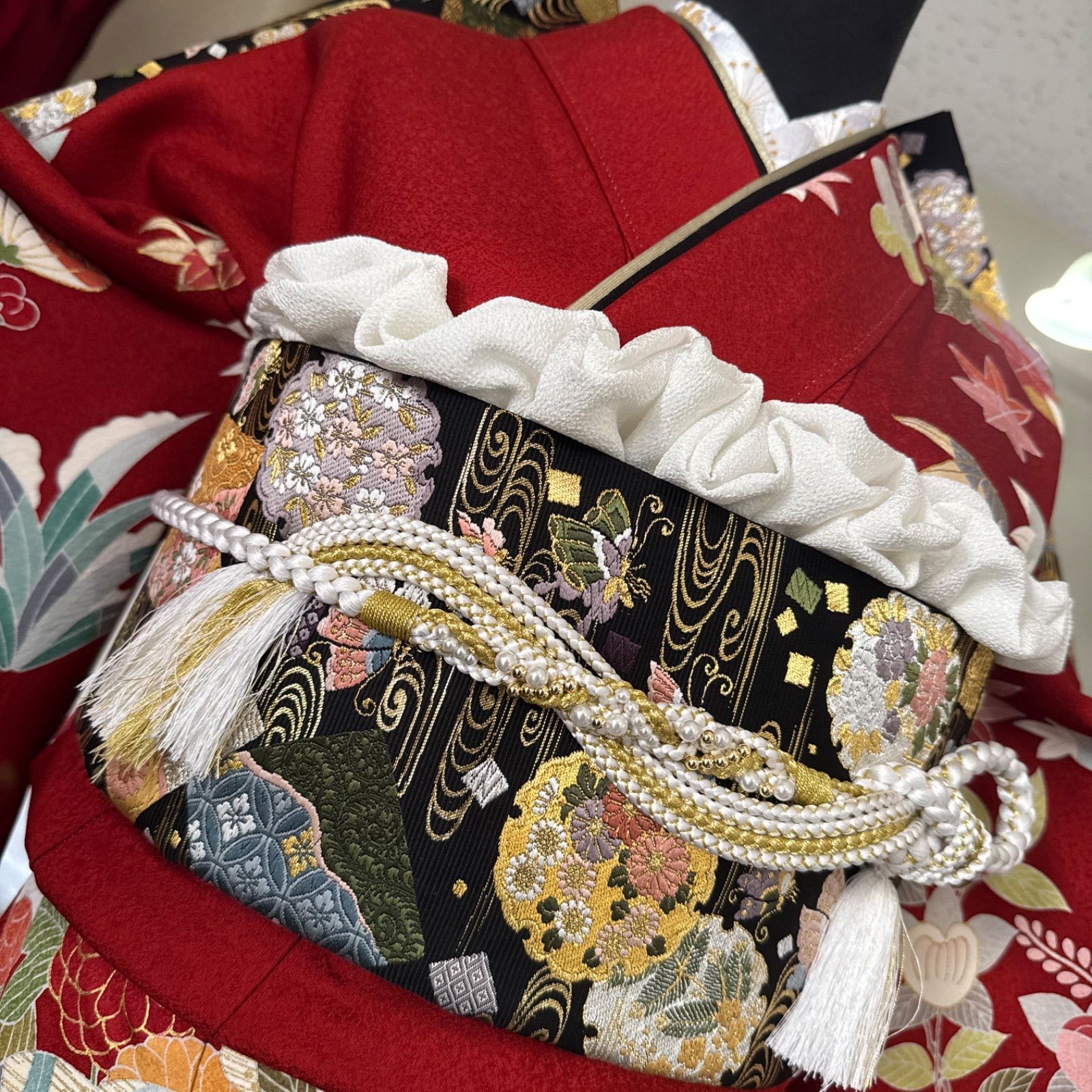 和装小物セット 帯締め 帯揚げ 重ね衿 刺繍半衿 新品 4点セット - メルカリ