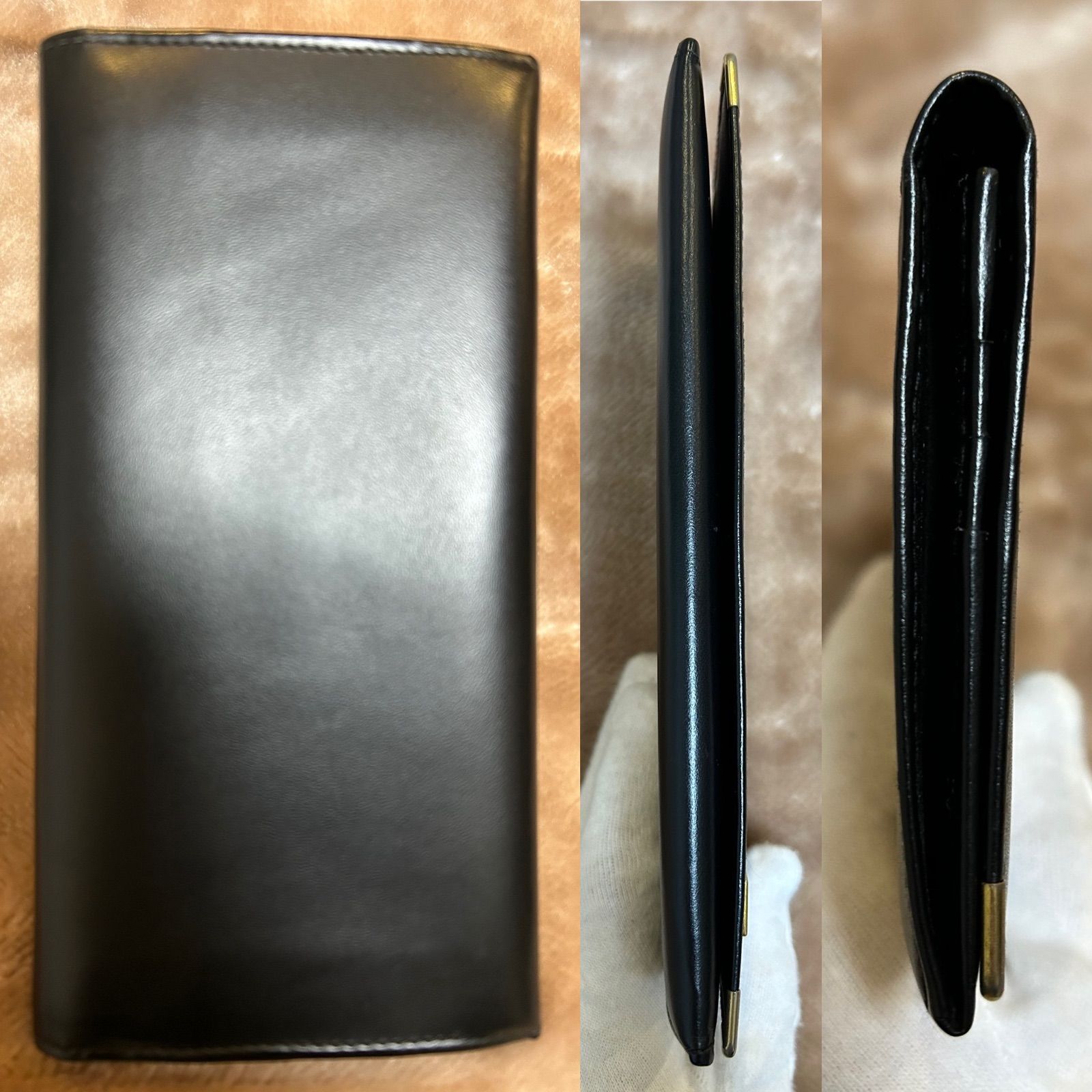 ダンヒルdunhillロングウォレット フラップ式二つ折り長財布 二つ折り