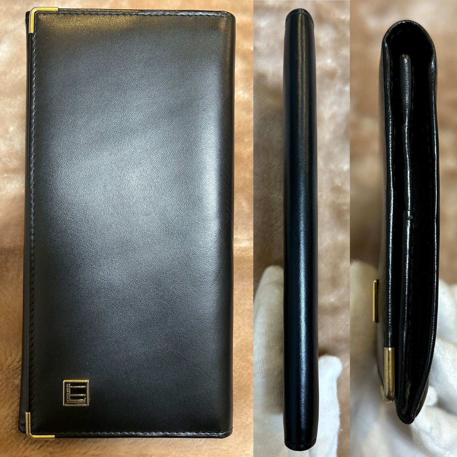 ダンヒルdunhillロングウォレット フラップ式二つ折り長財布 二つ折り