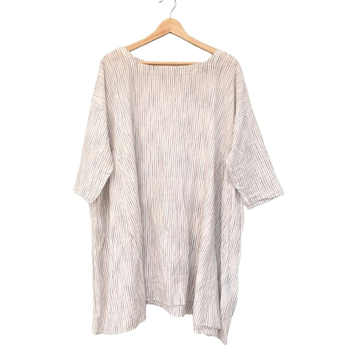 HOUSE OF LOTUS ハウス オブ ロータス チュニック サイズM レディース 白 ネイビー 七分袖 ストライプ