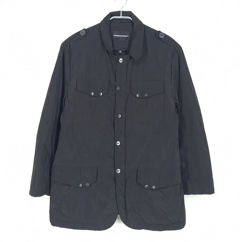 エンポリオアルマーニEMPORIO ARMANI ポリスナップボタンジャケット 黒 