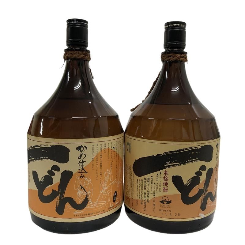 2本セット 芋焼酎 一どん 杜氏の里笠沙 1800ml 25度 【未開栓品