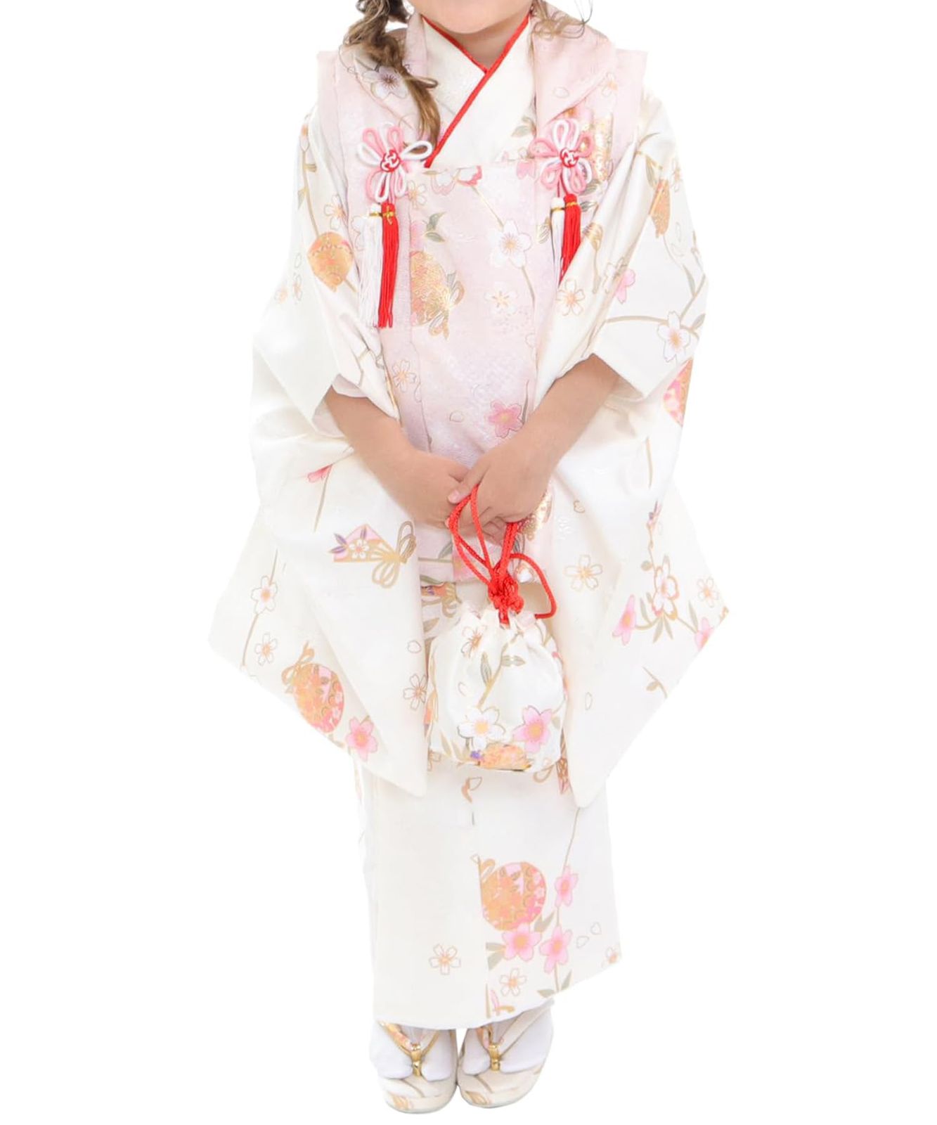 小物 被布 セット フルセット 着物 753 女の子 くすみ 3歳 C 七五三