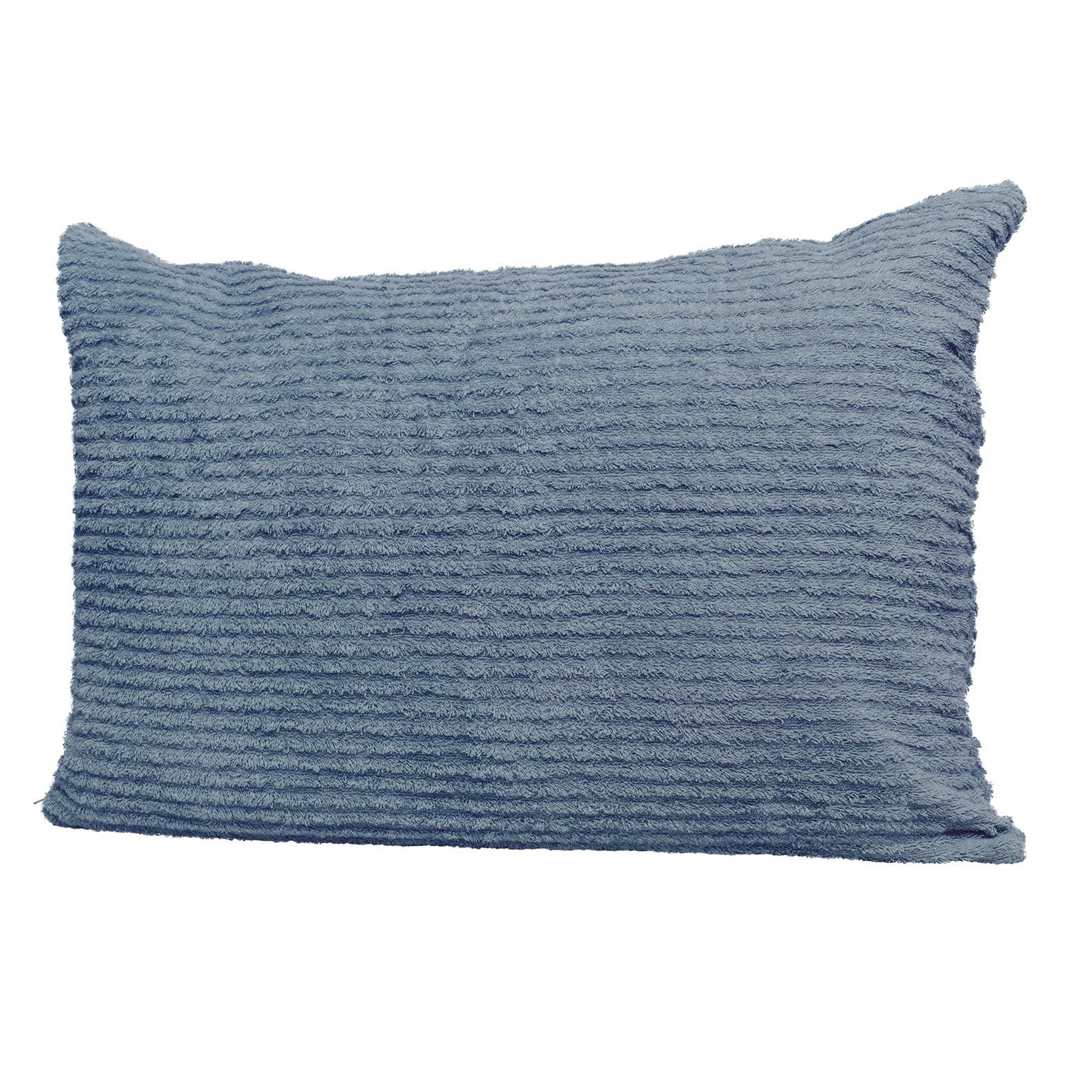 今治タオル 認定 枕カバー かろやかカロケット タオル地 ブルーム 43×65cm ファスナー まくらカバー ピローケース 綿100% 洗える 日本製 (アッシュブルー)