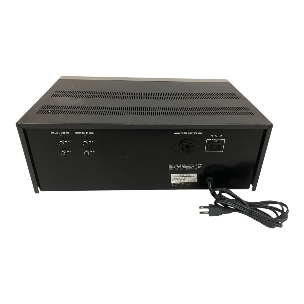 SONY カセットデッキ ステレオ TC-K7 ラジカセ 通電確認済 SONY TC-K7 ステレオカセットデッキ ソニー 音響 オーディオ ジャンク