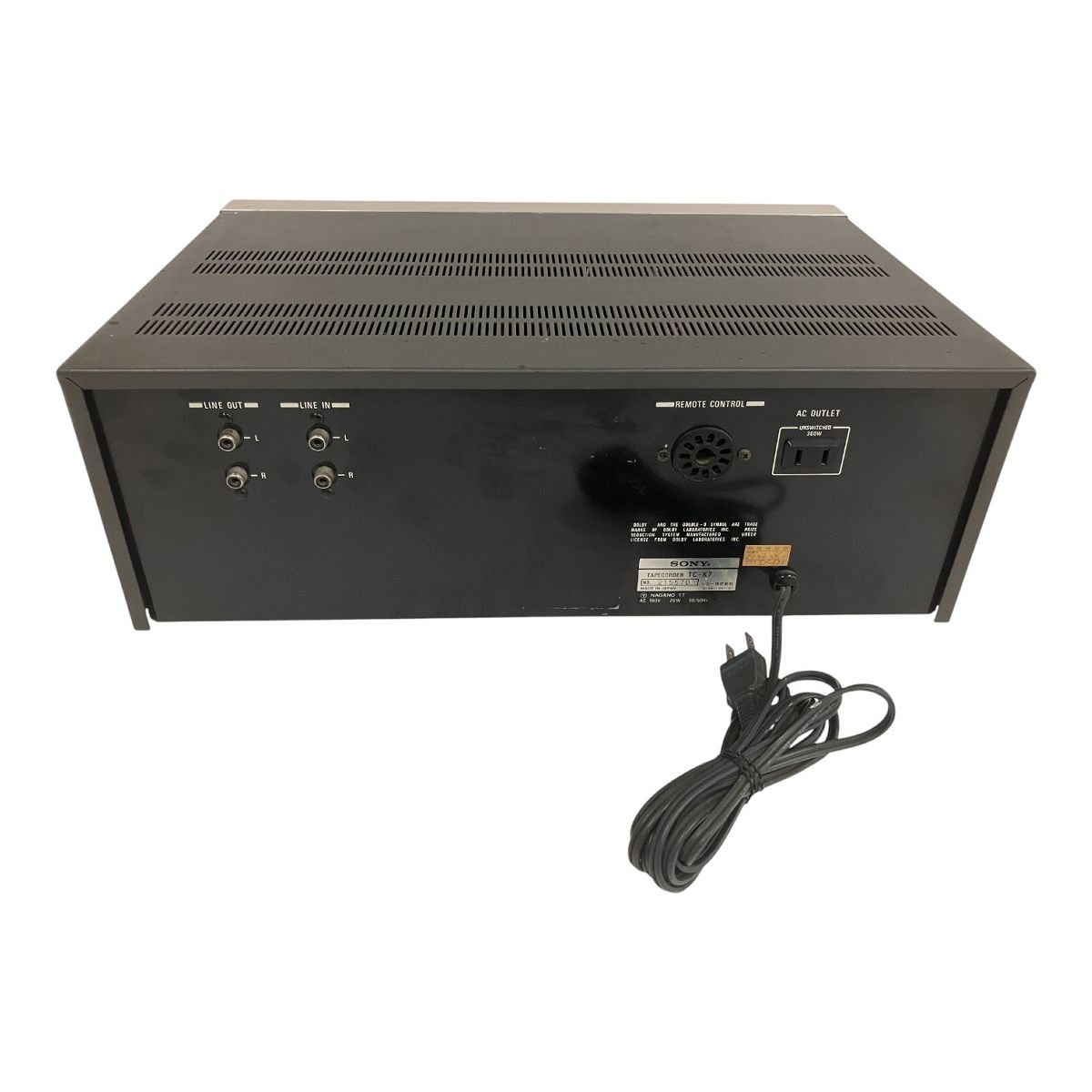 SONY TC-K7 ステレオカセットデッキ ソニー 音響 オーディオ ジャンク