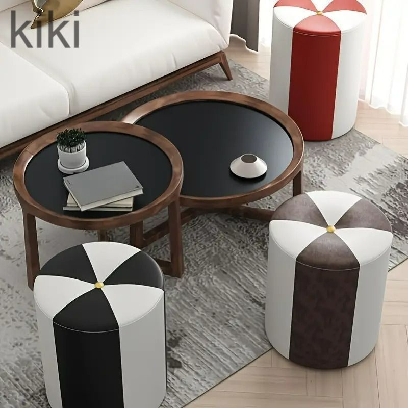 スツール 北欧スタイル オットマンクッション付き グリーン コーヒー ブラウン ピンク ブラック 椅子 チェア サイドチェア フッ