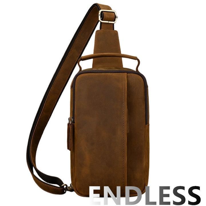 新品！チェストバッグ ショルダーバック ボディバッグ 茶色 ブラウン
