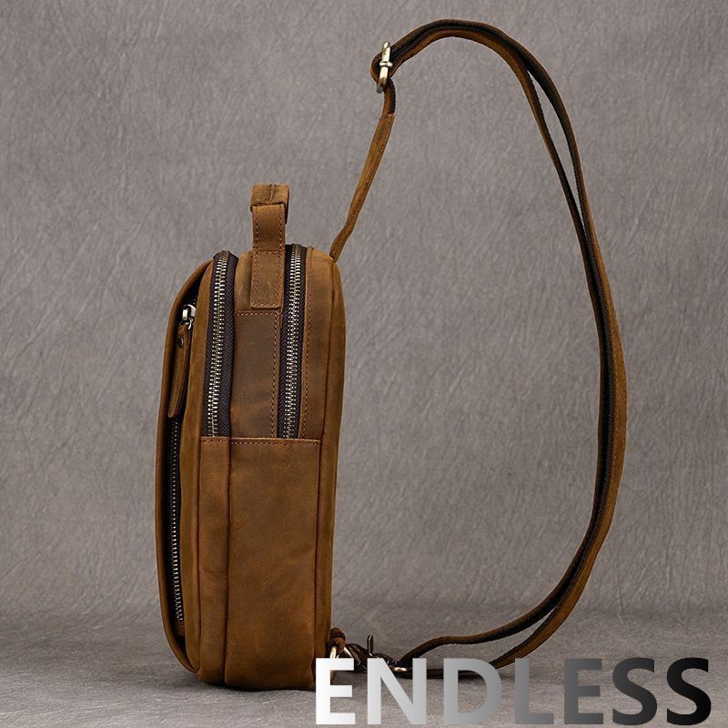 新品！チェストバッグ ショルダーバック ボディバッグ 茶色 ブラウン