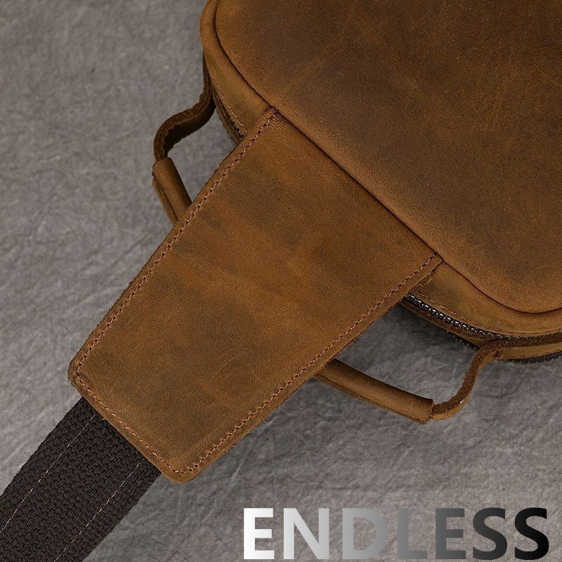 【未使用級】ヘルツ チェストバッグ ボディバッグ ブラウン 新品！チェストバッグ ショルダーバック ボディバッグ 茶色 ブラウン