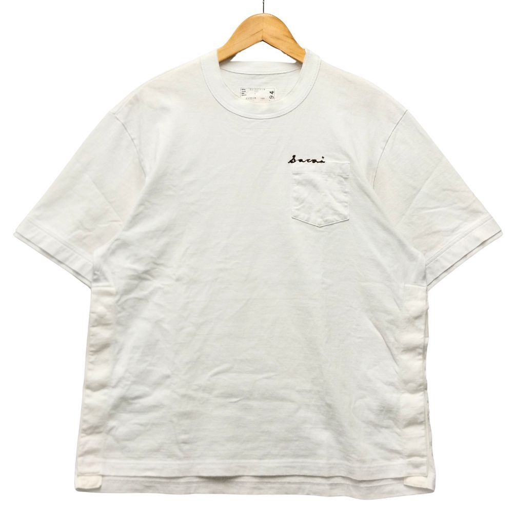 SACAI サカイ 品番 22-02794M 袖切替し 半袖Tシャツ ホワイト系