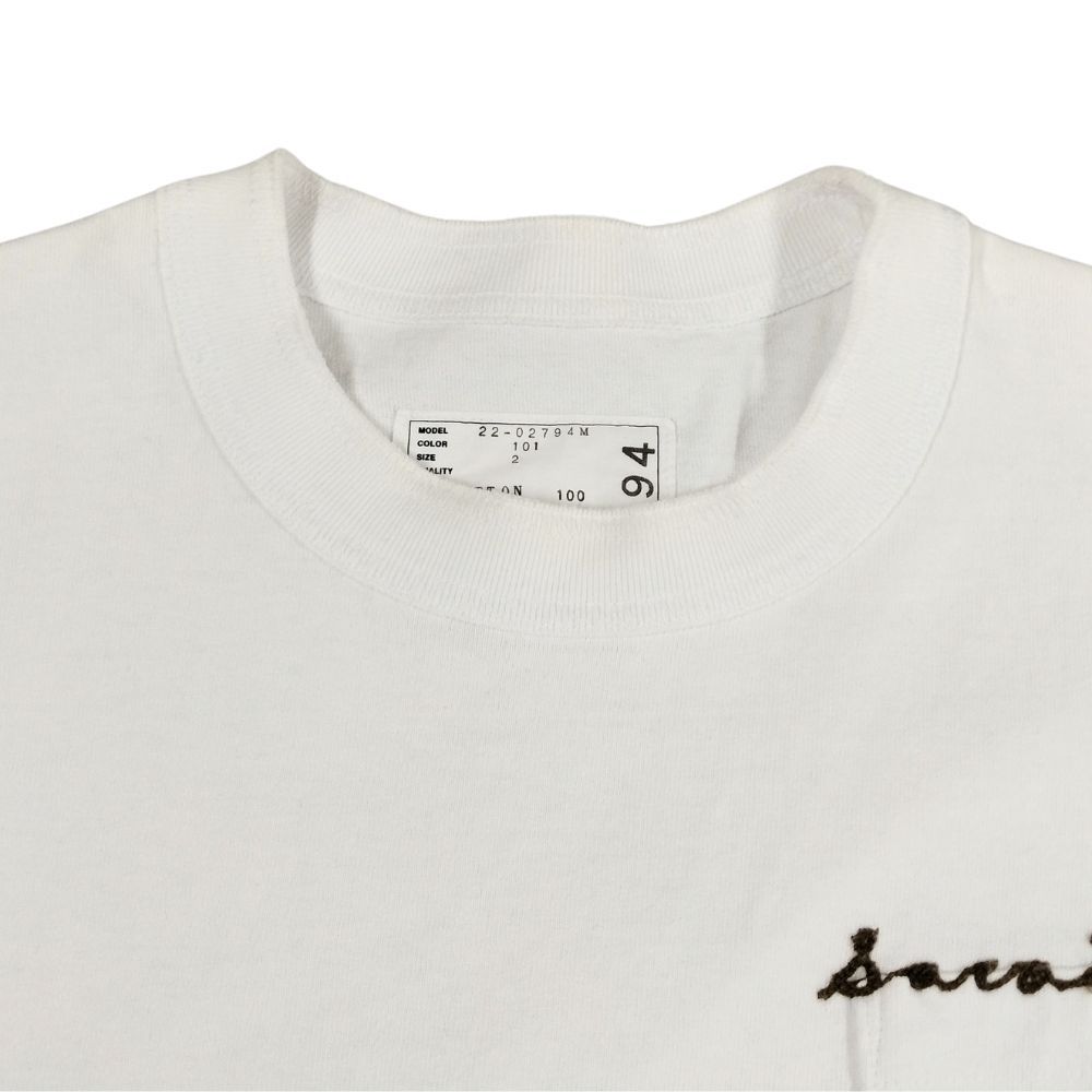 SACAI サカイ 品番 22-02794M 袖切替し 半袖Tシャツ ホワイト系