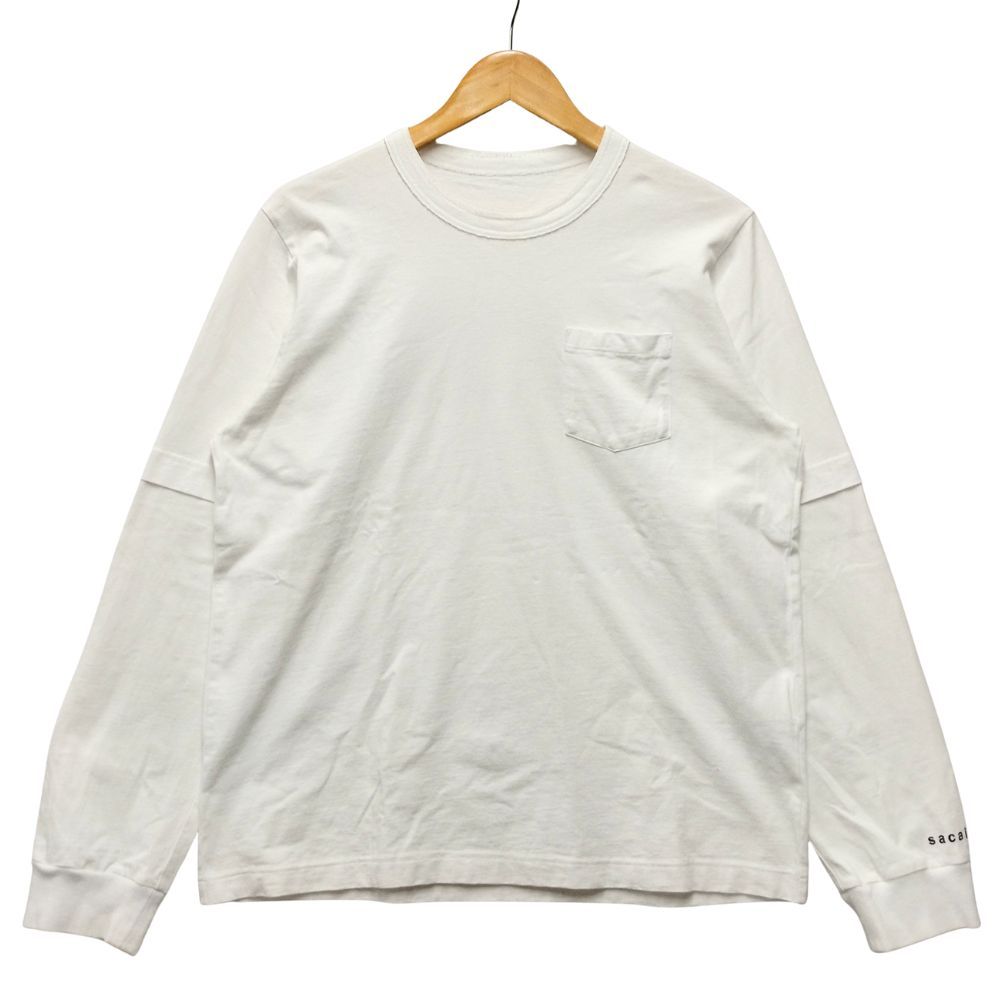 SACAI サカイ 品番 23-0525S バックロゴプリント レイヤード 長袖T