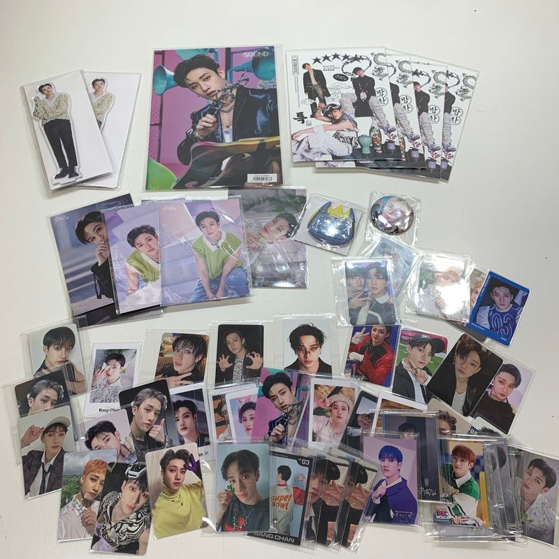 Stray Kids グッズ 【希少,新品未使用多数】 トレカ含 中古美品】 Stray Kids バンチャン グッズ 大量まとめ トレカ アクスタ