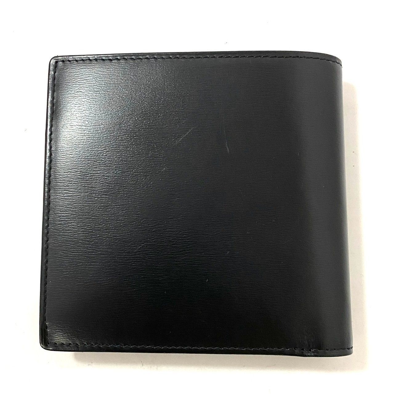 メンズ 【Cartier】パシャ 二つ折り財布 レザー ブラック/黒