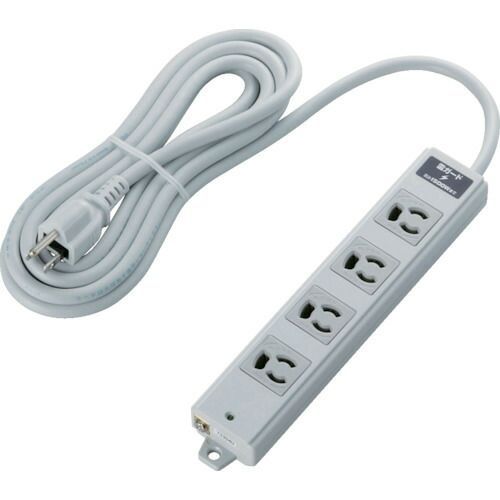 エレコム　ＲｏＨｓ準拠　抜け止　３Ｐ　４個口　雷ガード　マグネット　３ｍ　グレー