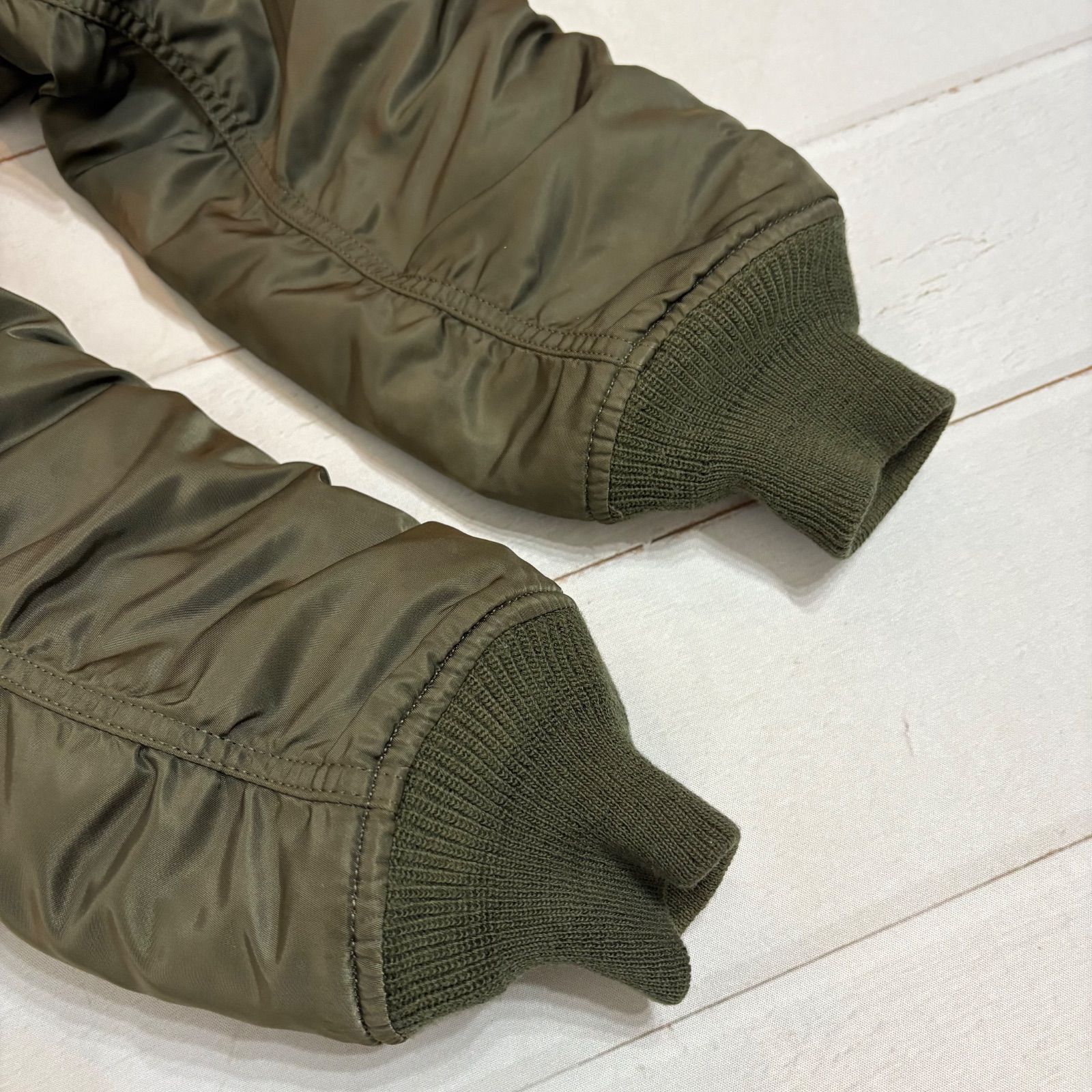 アルファ Alpha N-2B フライトジャケット 短丈 ファー 00s y2k カーキ