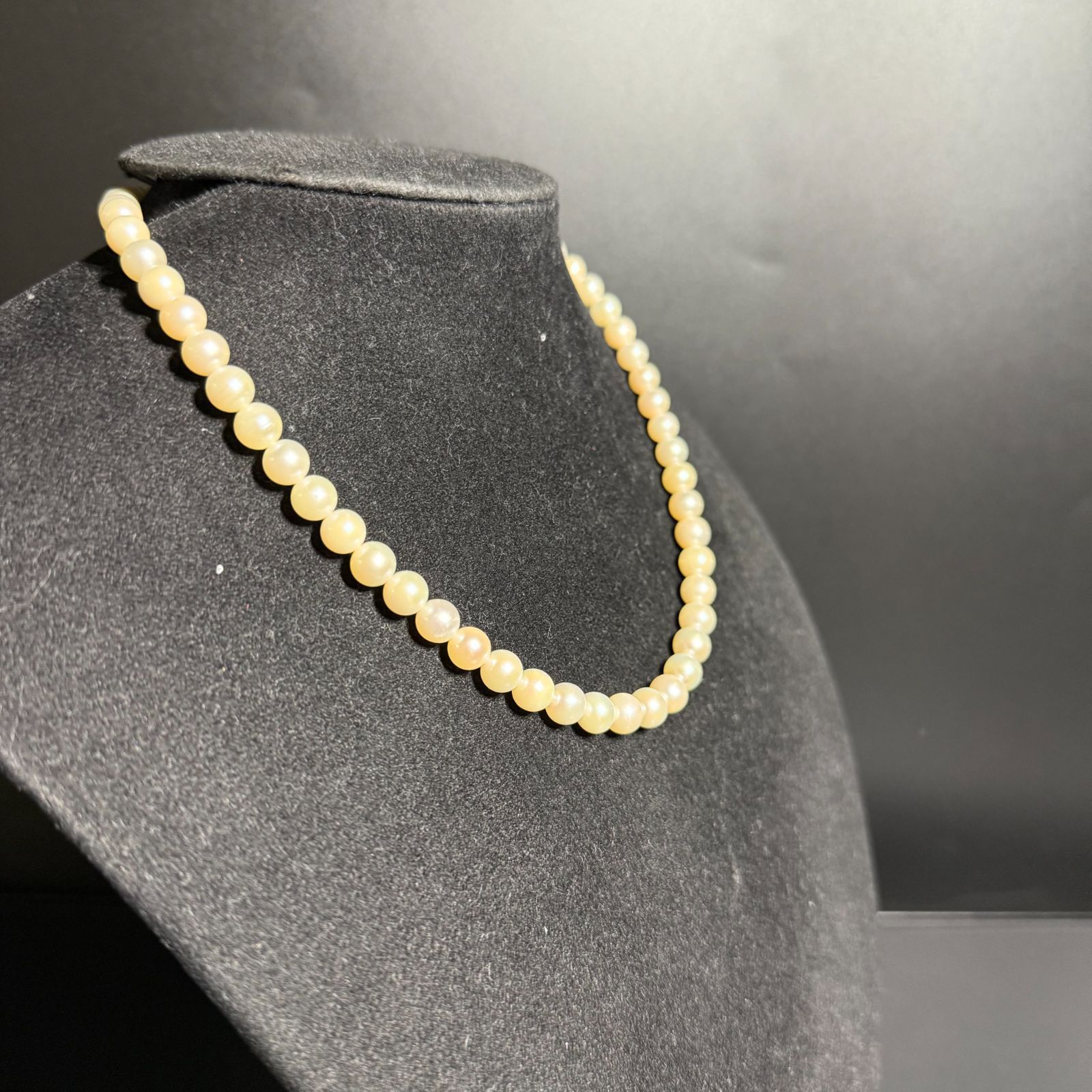 パール ネックレスシルバー留め具23