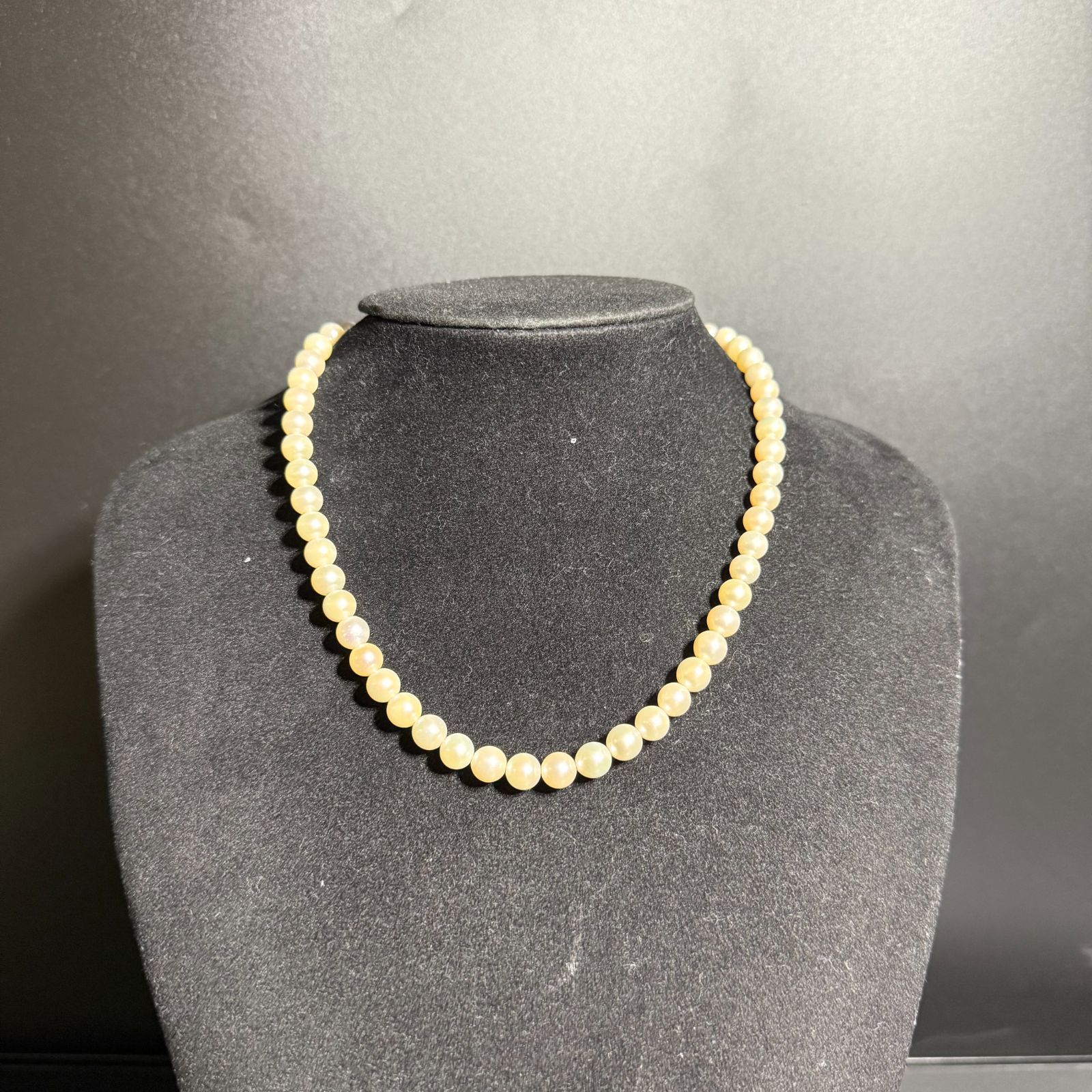 パール ネックレスシルバー留め具23.4 6.6 mm