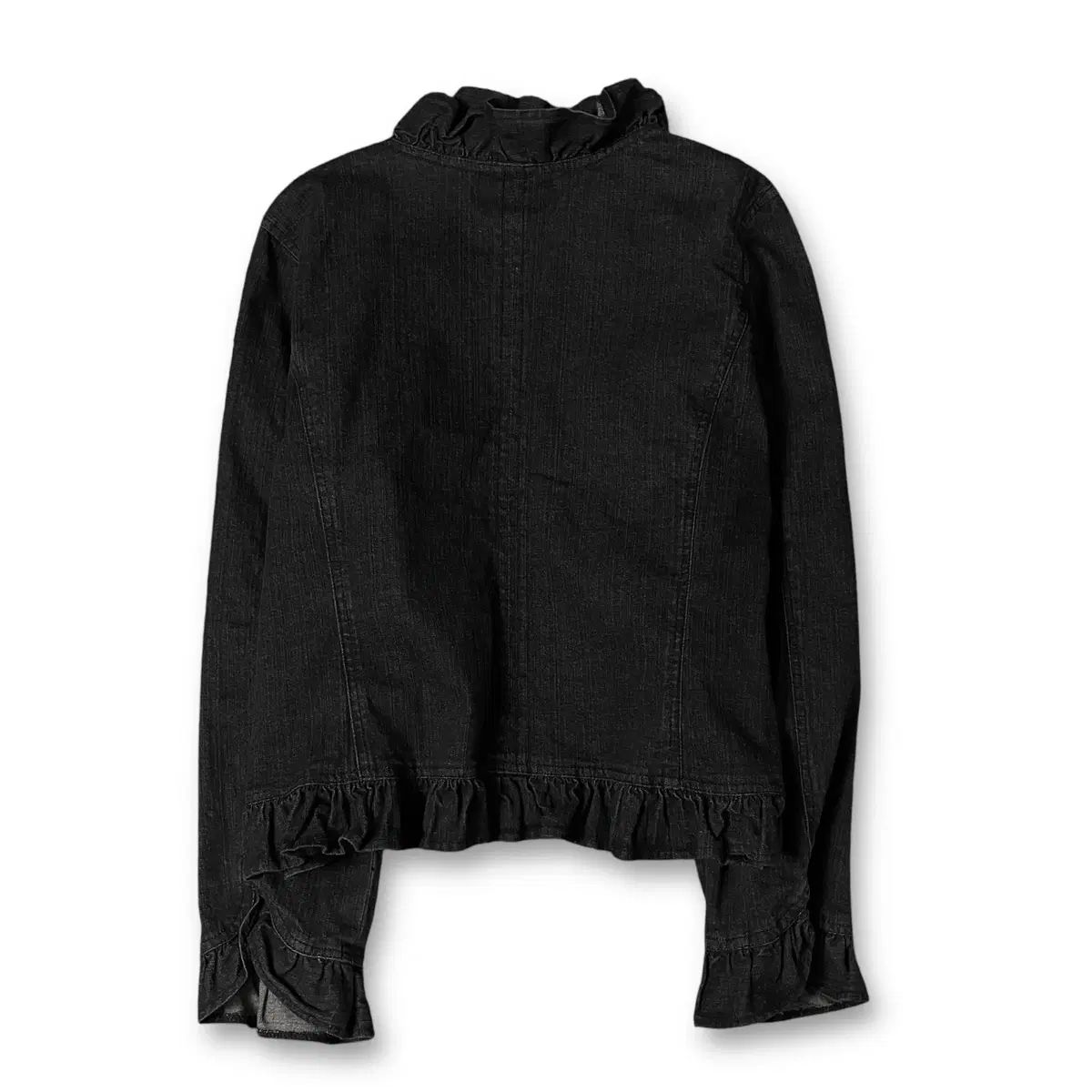 M-proudly ブラック フリル POINT デニム ジャケット LL
