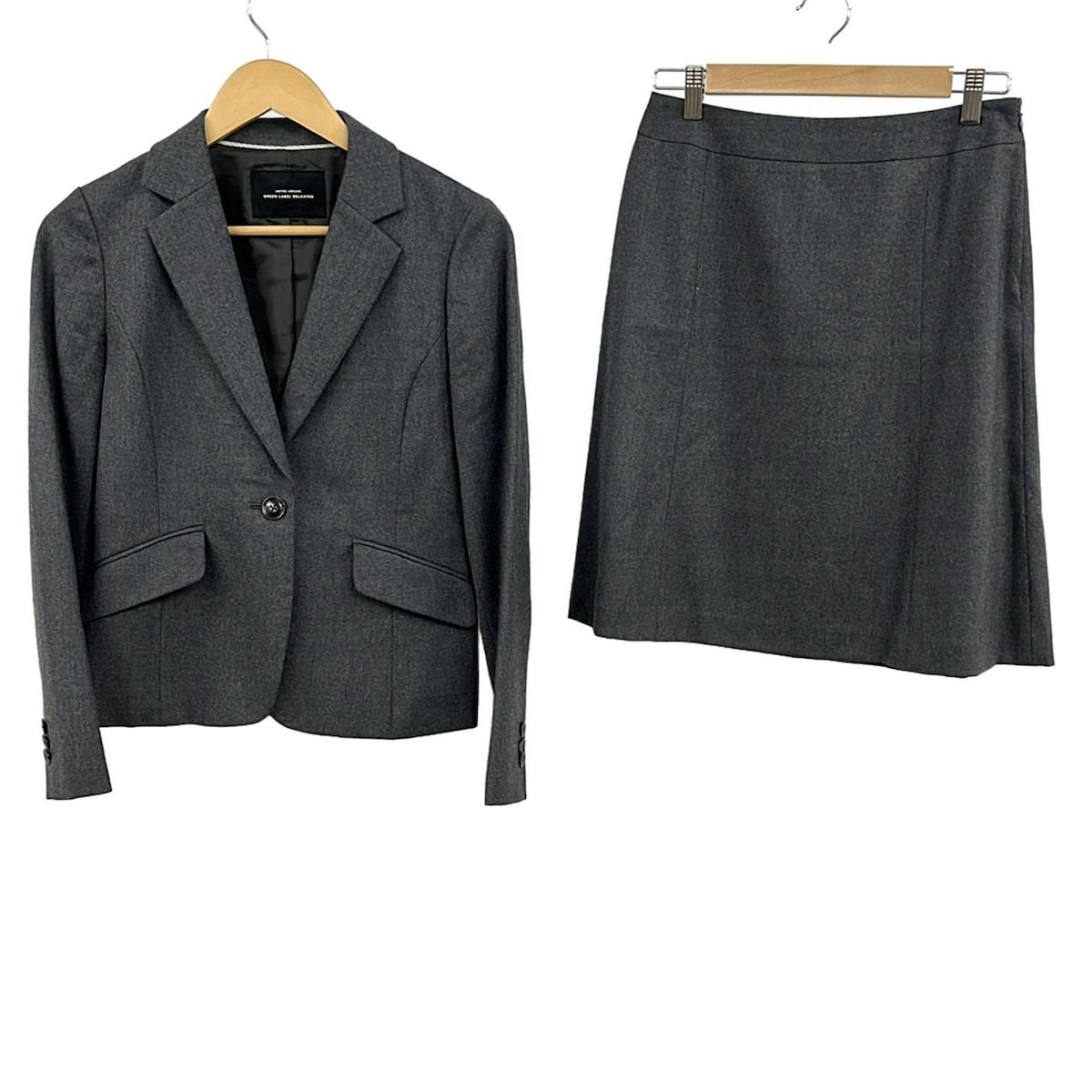 United Arrows GREEN LABEL RELAXING ユナイテッドアローズ グリーンレーベル スカートスーツ レディース - ダークグレー