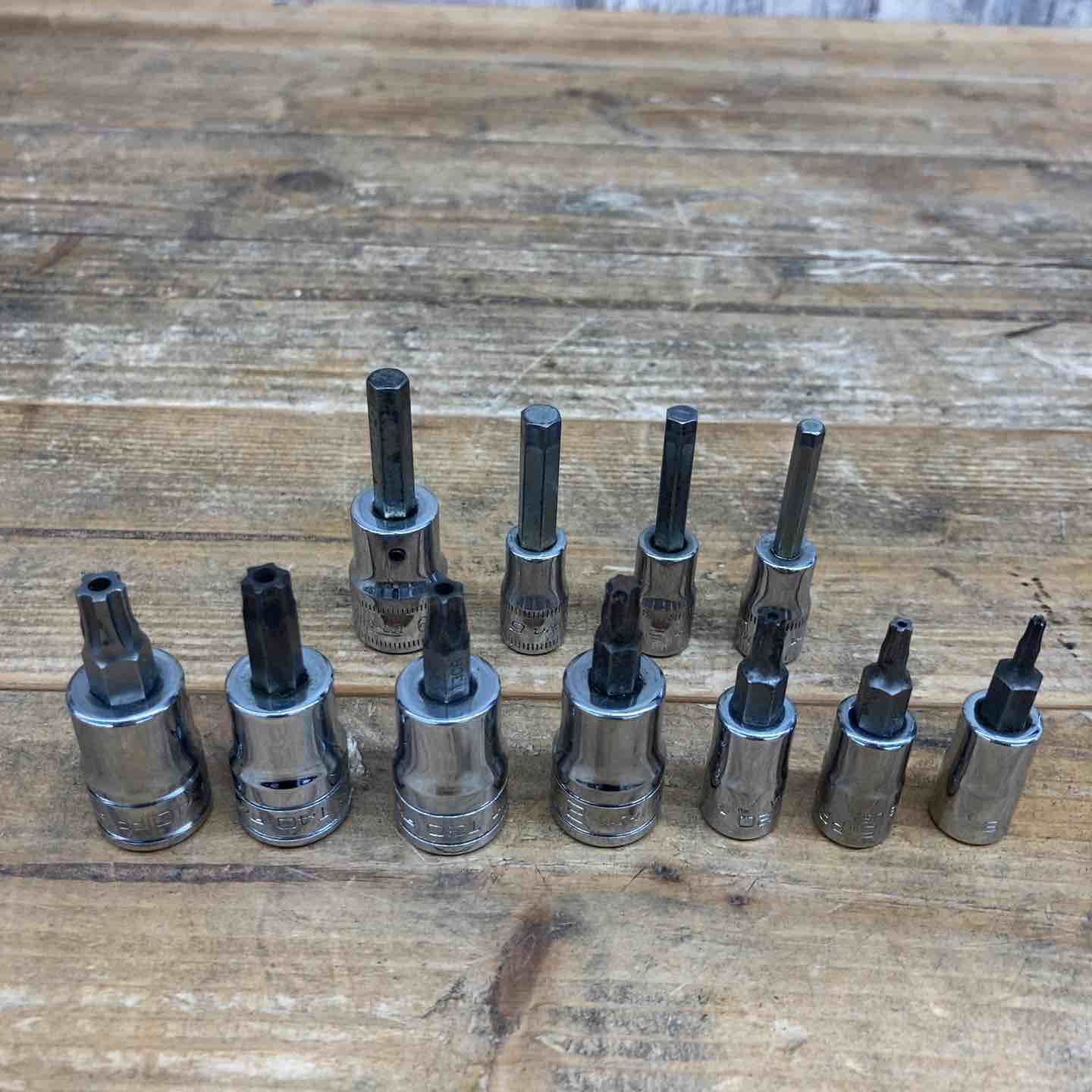 品 スナップオン Snap-on ソケットまとめ トルクス ヘックス TMAM 5 E など 計 セット 3 8 1 4 ブランド