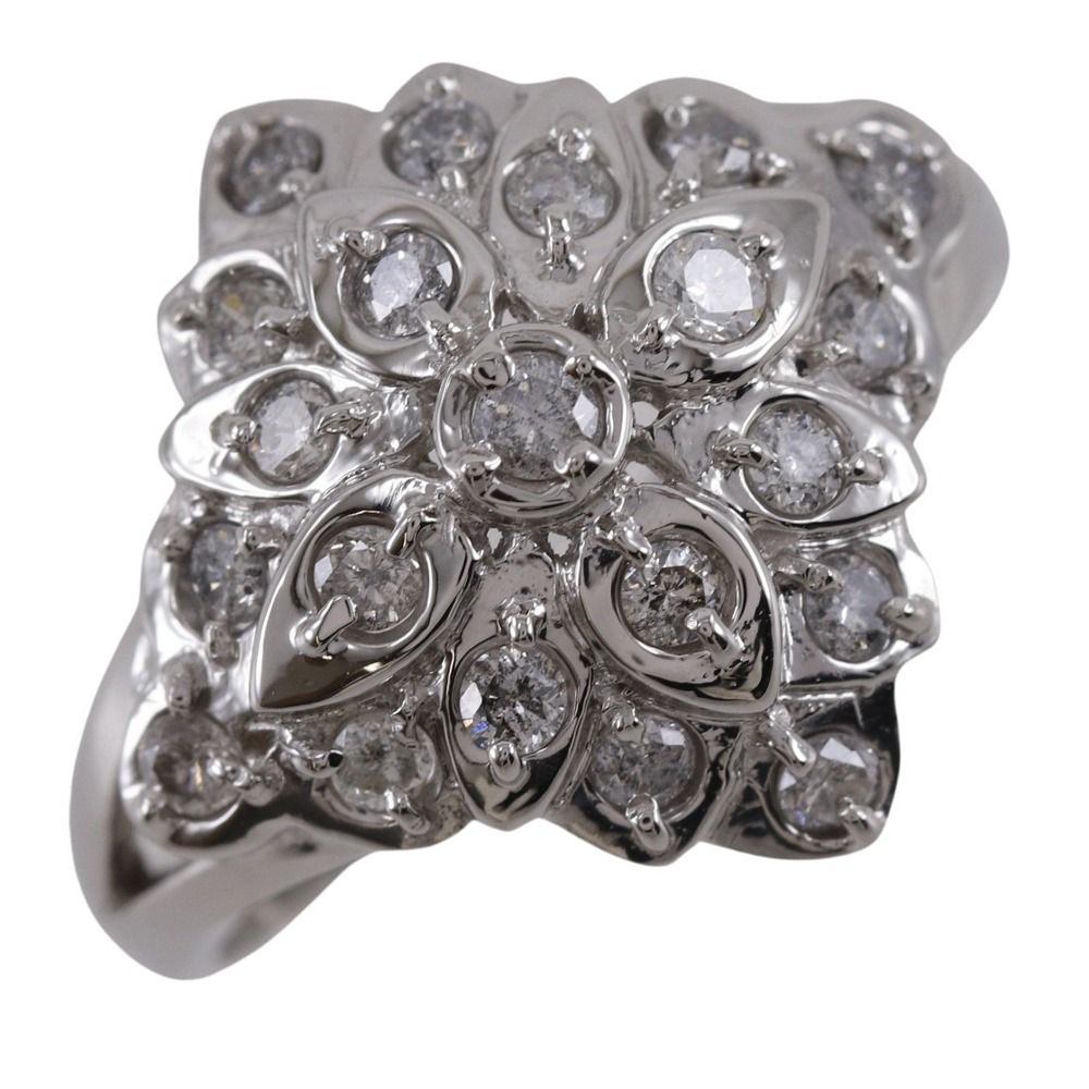 Pt 900プラチナ×ダイヤモンド 15号 0.60 レディース 6.4 g リング 指輪