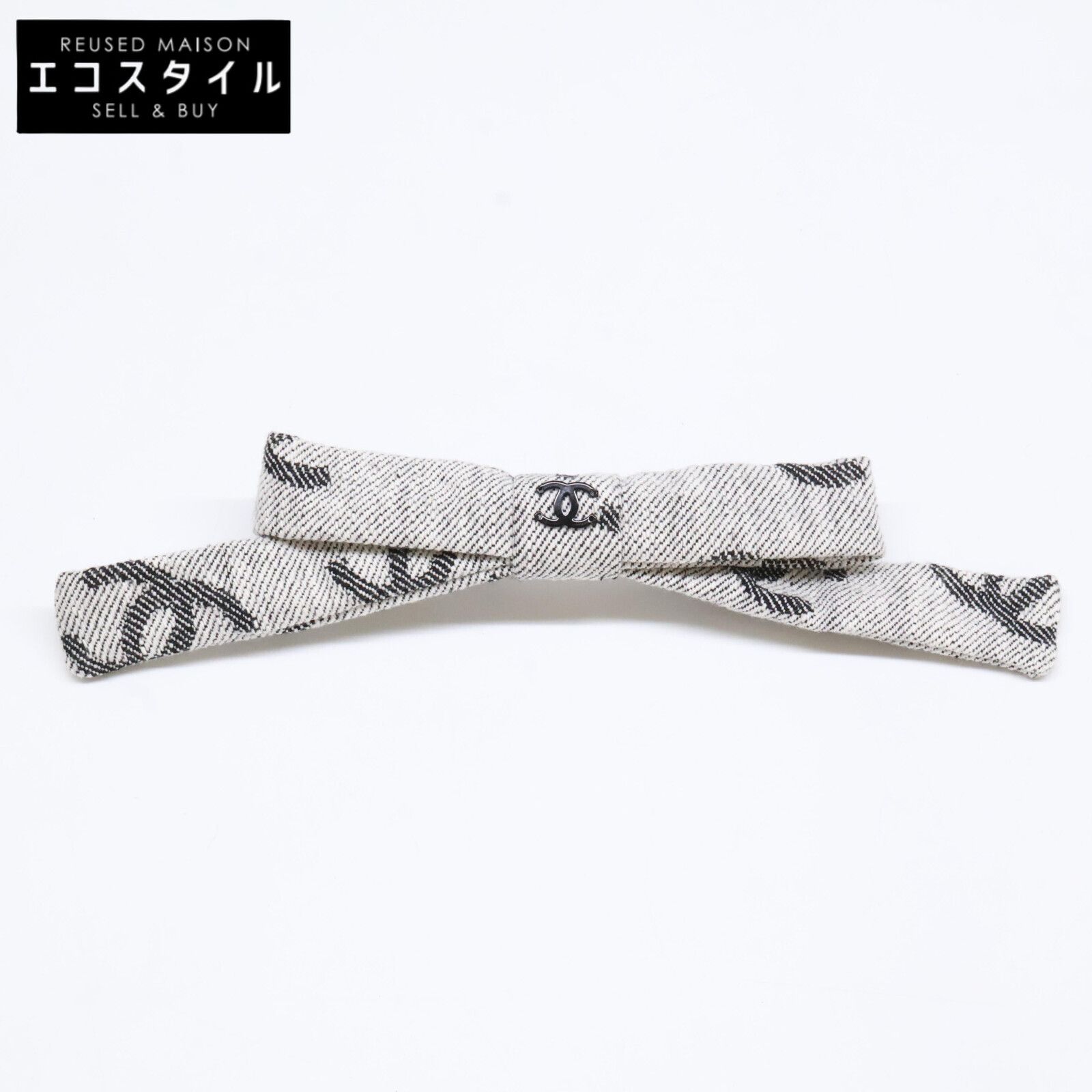 CHANEL シャネル 【美品】22S AA8273 ココマーク リボン バレッタ