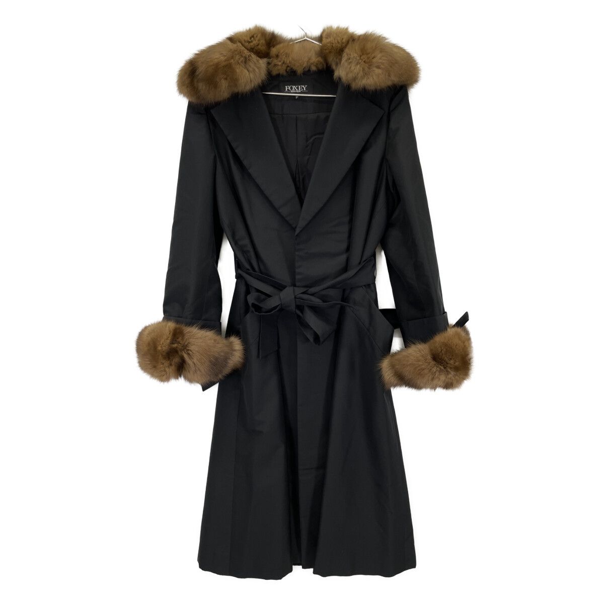 FOXEY BOUTIQUE フォクシーブティック ﾌﾞﾗｯｸ 22615 ﾛｼｱﾝｾｰﾌﾞﾙ ｼﾙｸ ﾛﾝｸﾞ