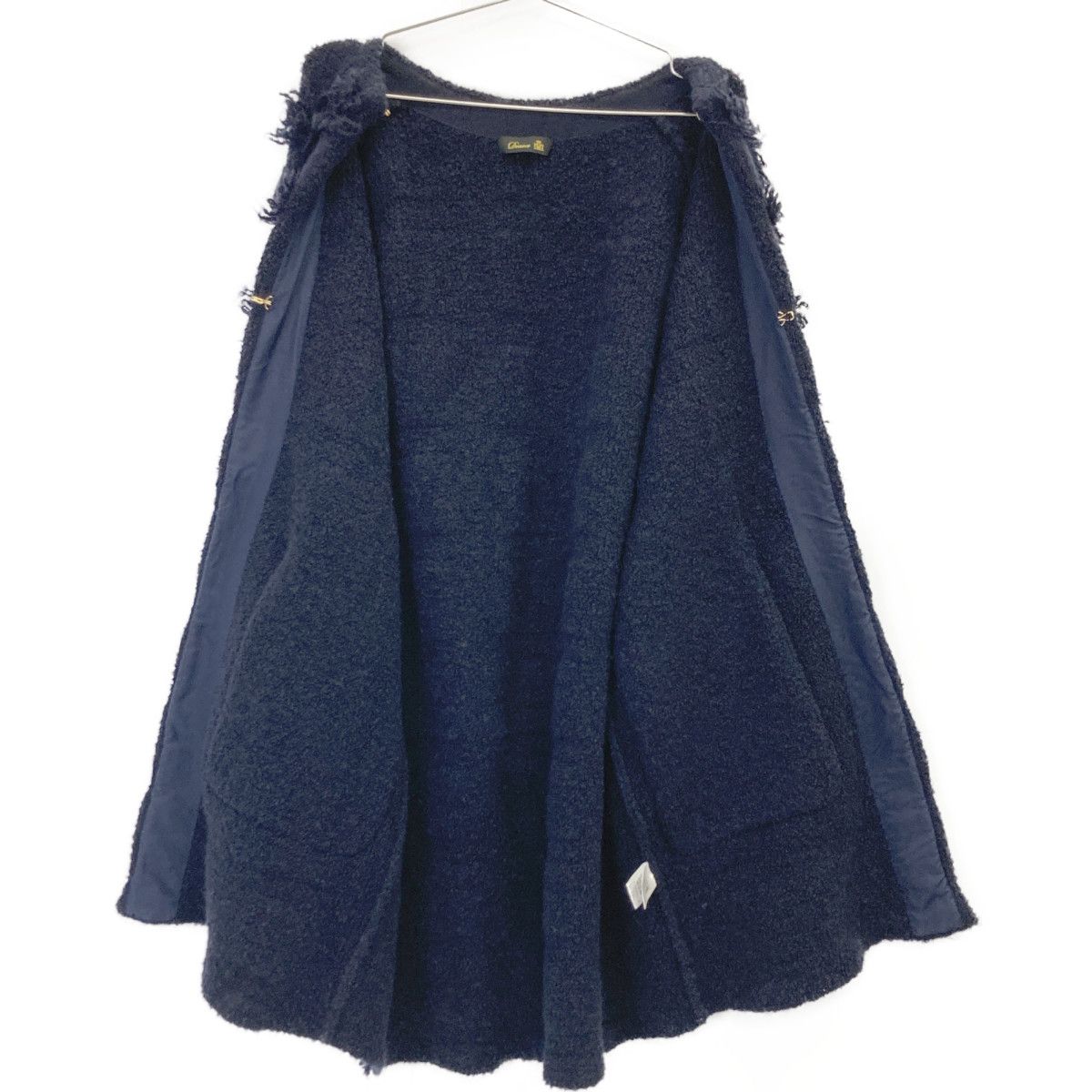 DRAWER ドゥロワー 6515-299-0541 ﾈｲﾋﾞｰ ｳｰﾙ×ﾓﾍｱ 7 Gﾐﾗﾉ編みﾌﾘﾝｼﾞにっとｼﾞﾚ|ﾍﾞｽﾄ 表記なし