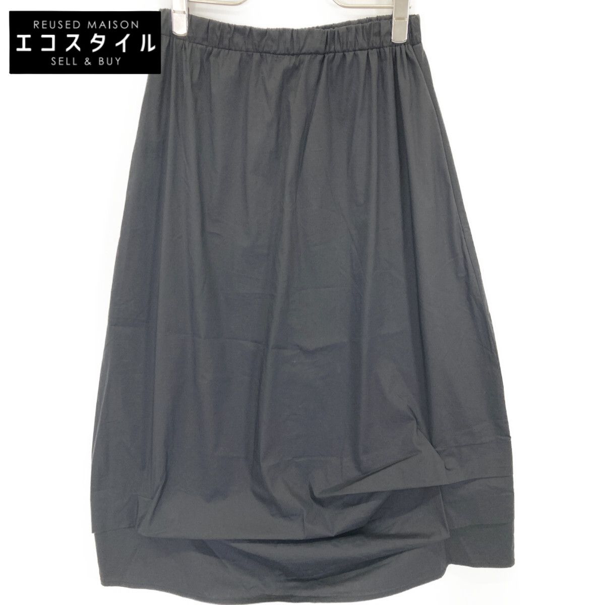 J M DESIGN ジェイエムデザイン 25年製 25-060-570-0015 ﾌﾞﾗｯｸ ｺｯﾄﾝ×ﾅｲﾛﾝ ﾀｯｸﾚｲﾔｰﾄﾞﾊﾞﾙｰﾝｽｶｰﾄ XS