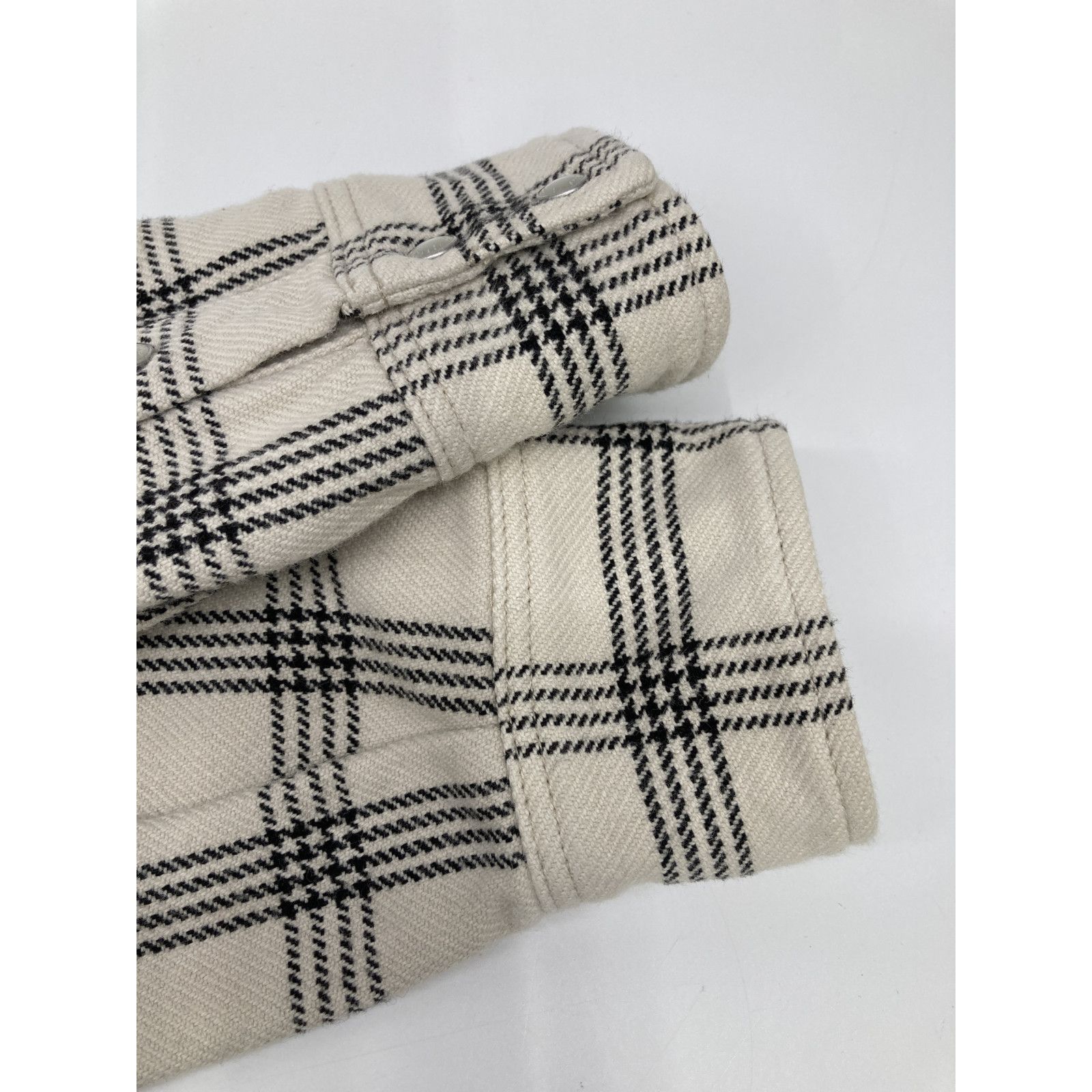 IRON HEART アイアンハート ﾎﾜｲﾄ×ﾌﾞﾗｯｸ ｲﾝﾃﾞｨｺﾞﾁｪｯｸｳｴｽﾀﾝｼｬﾂ S