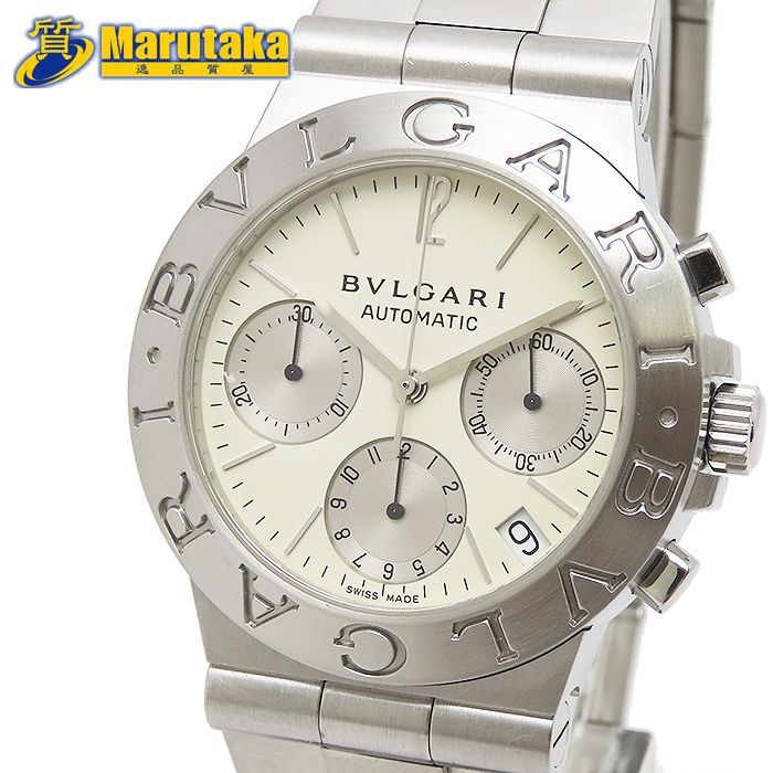 ブルガリ ディアゴノ スポーツ クロノグラフ CH 35 S 自動巻 SS BVLGARI カレンダー メンズ 質屋 丸高 尼崎市 腕時計 兵庫県 Diagono Sports chronograph Marutaka シルバー
