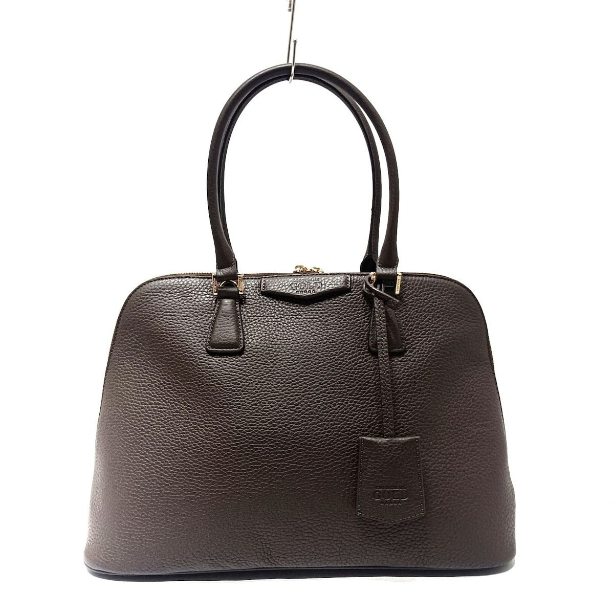 GOLD ココセリュックスゴールド ハンドバッグ - チョコブラウン ダークブラウン レザー