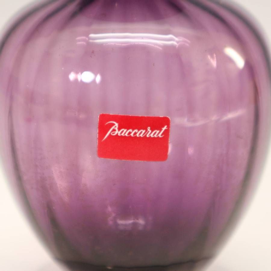 Baccarat バカラ アクアレーユ 1993年～96年製造 花瓶 高さ11.5cm
