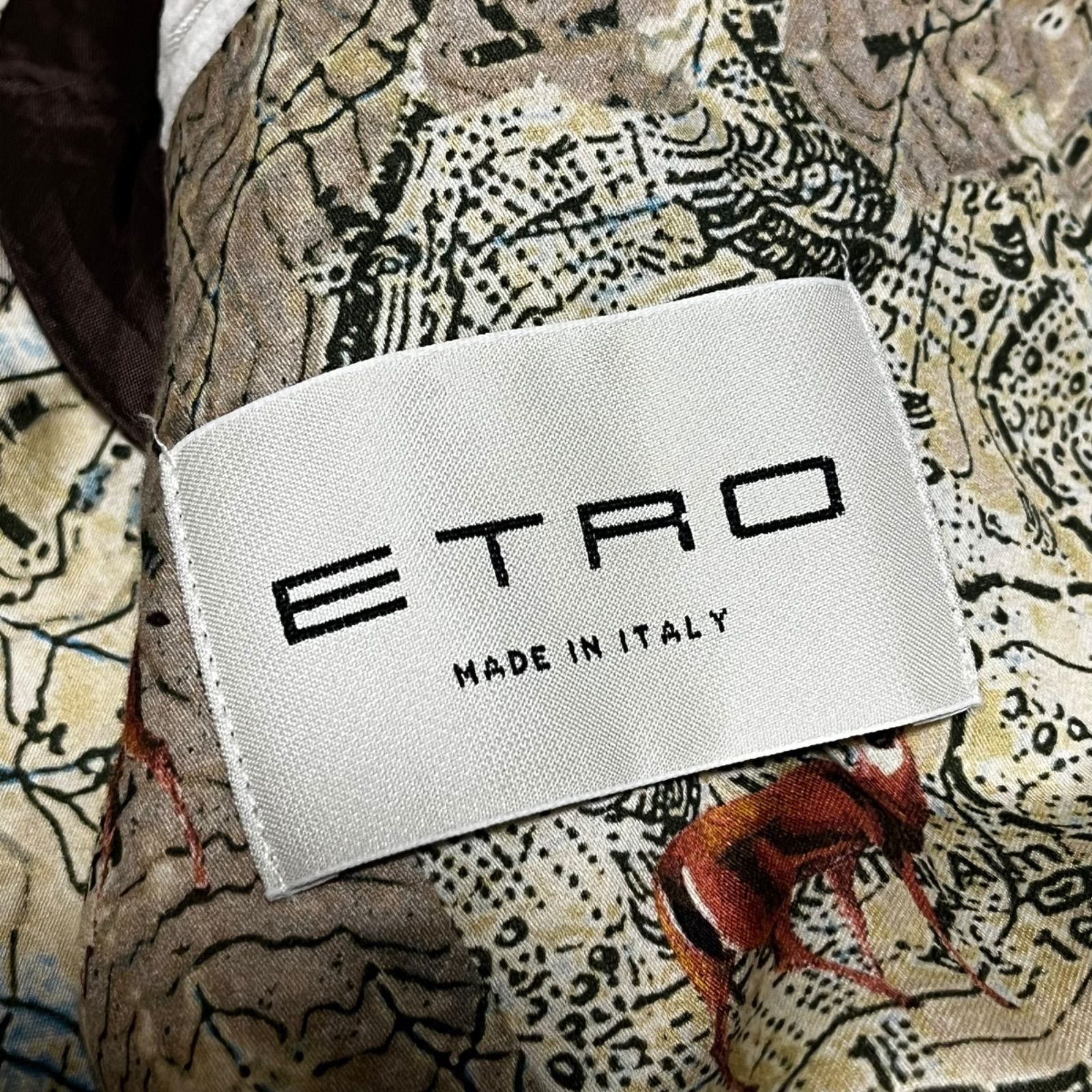 最高級品】ETRO エトロ コーデュロイセットアップスーツ 裏地総柄50XL